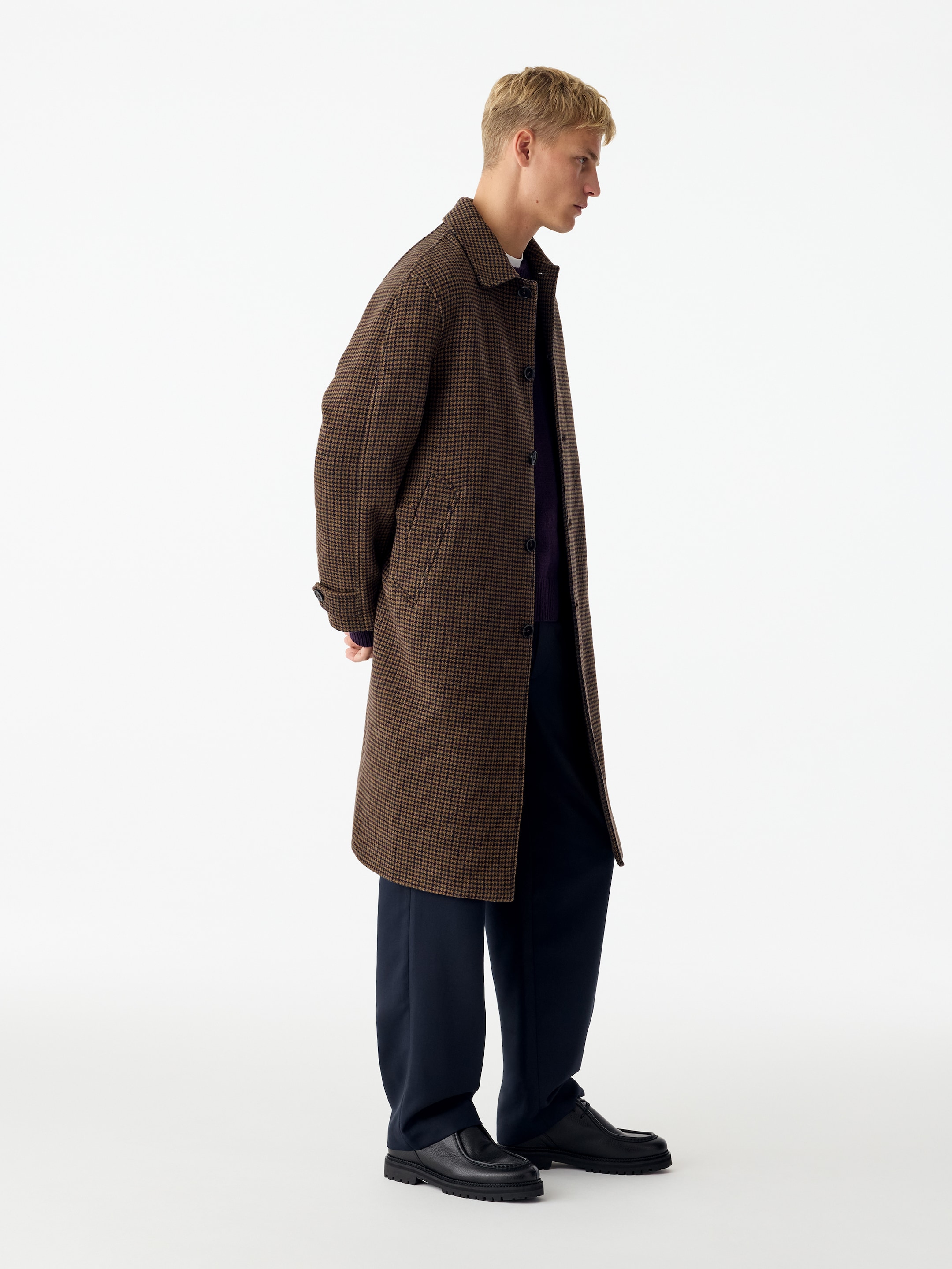 Karierter Melton-Mantel - Braun/Karos - Regular Fit - men - StillMedia/Lookbook - 4