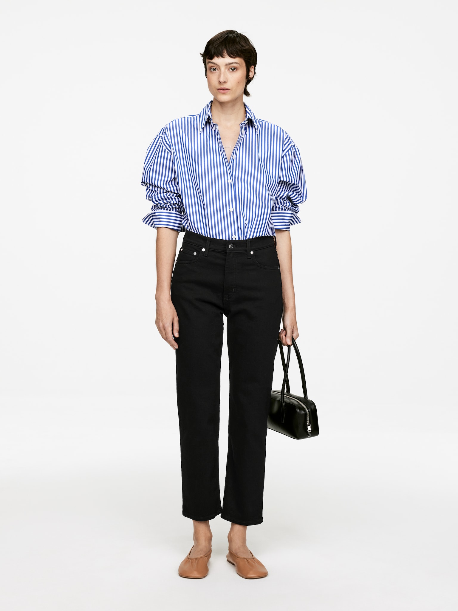 JADE Cropped Slim Jeans - Schwarz/Mittelblau/Weiß/Blau/Dunkelblau/Dunkelblau