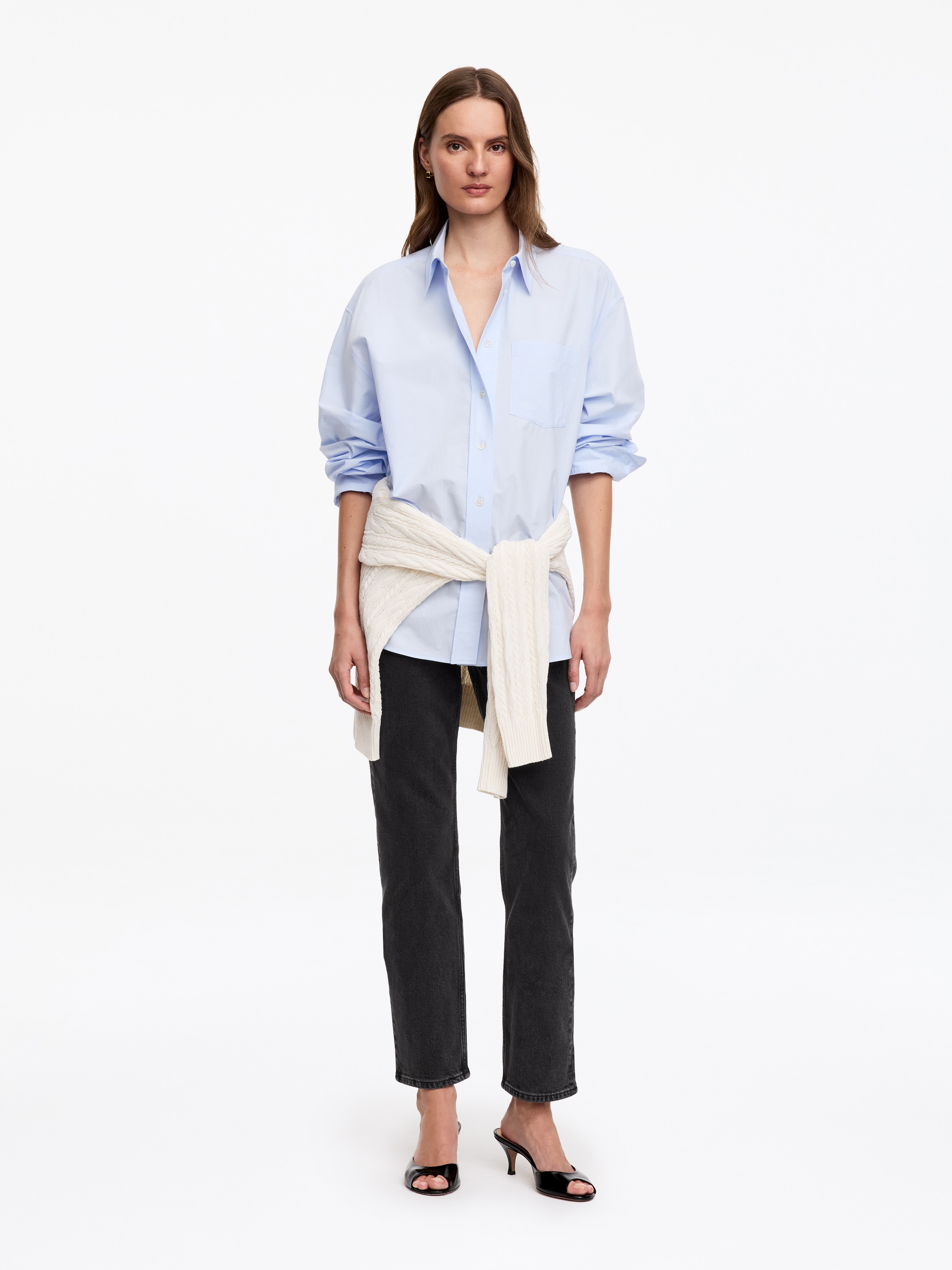 Jean slim raccourci JADE - Noir/Blanc/Bleu/Bleu/Noir délavé/Bleu foncé/Blanc/Bleu