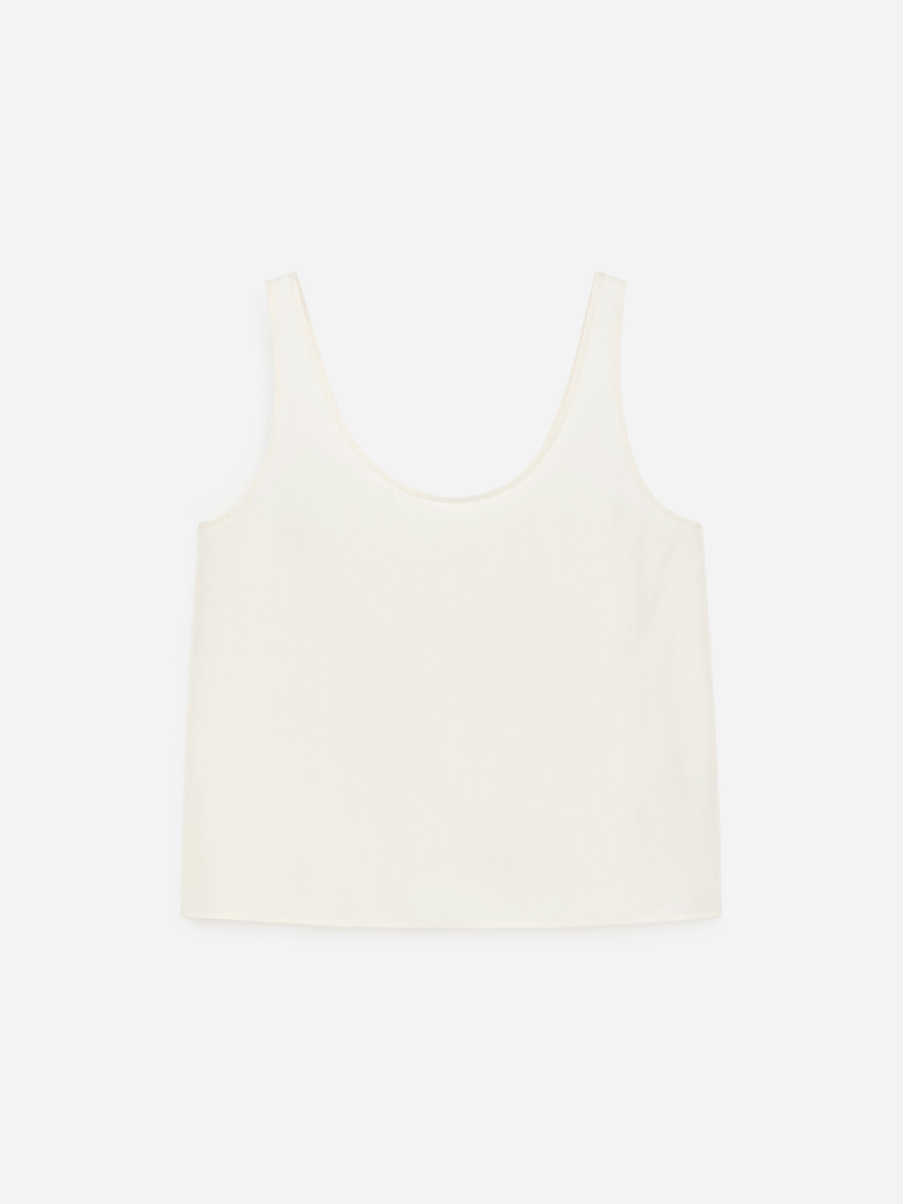 Silk Tank Top - Off White - Regular fit - Women - StillMedia/DescriptiveStillLife - 1