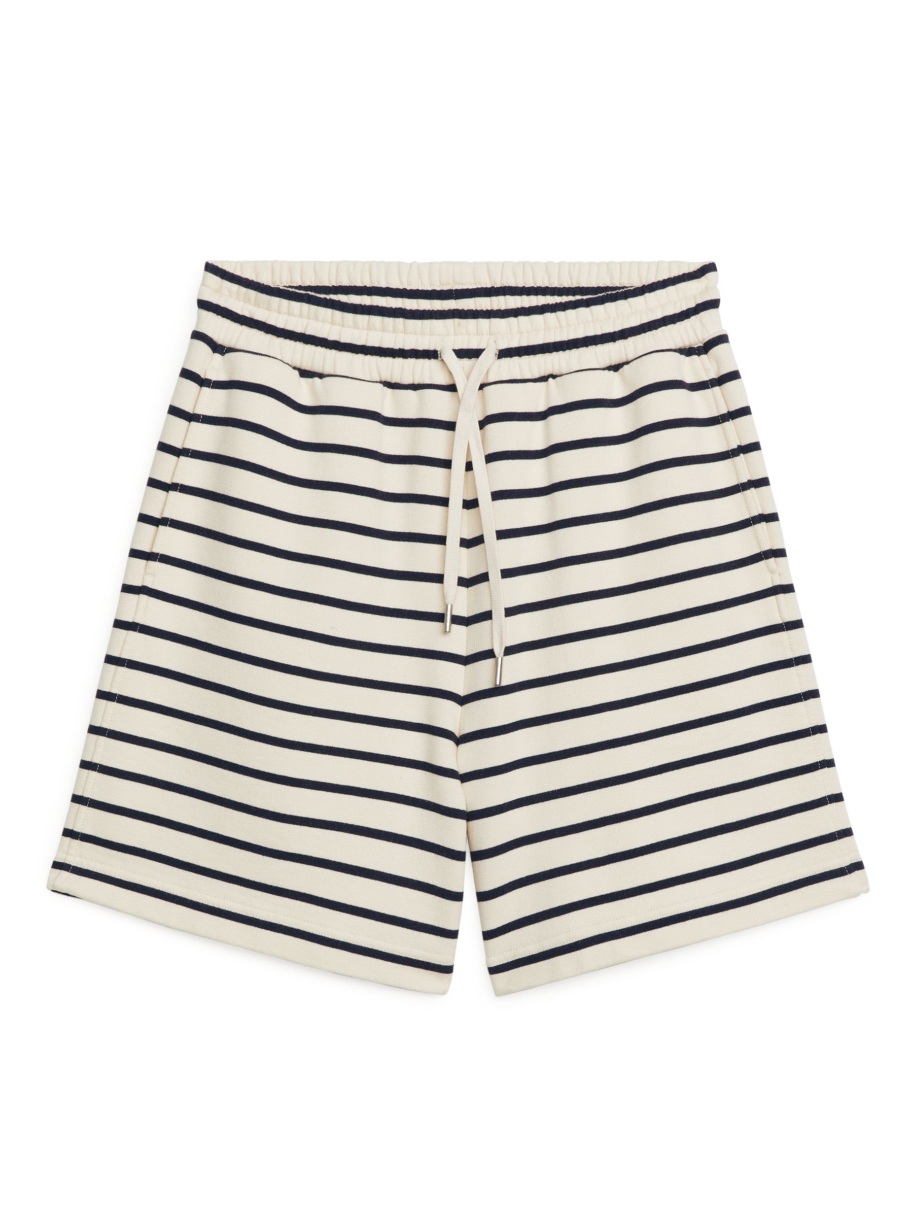 French Terry Shorts - Off White/Black - Women - StillMedia/DescriptiveStillLife - 1