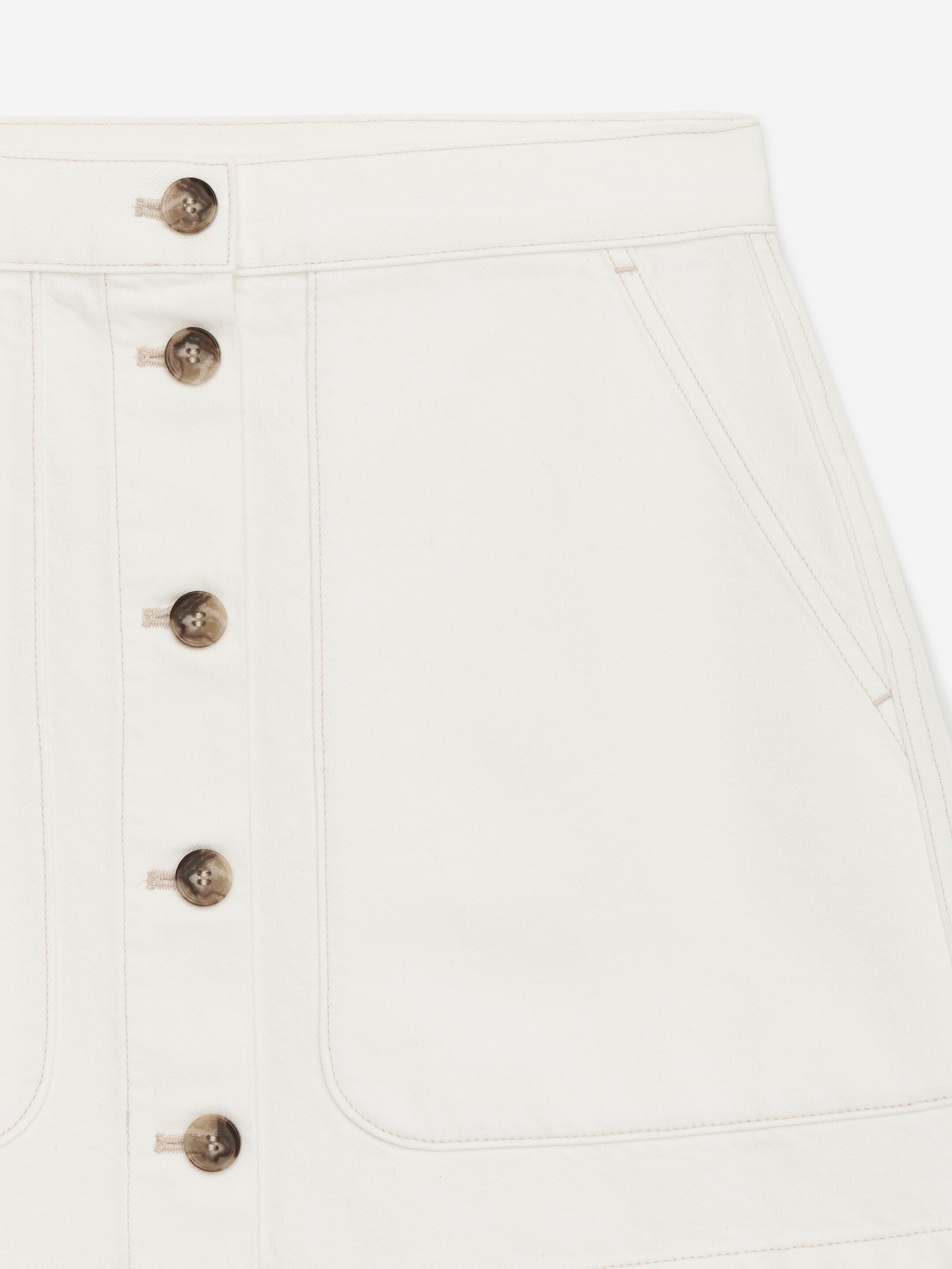 Vis større bilde: Denimskjørt - Hvit - DAME | H&M NO 6
