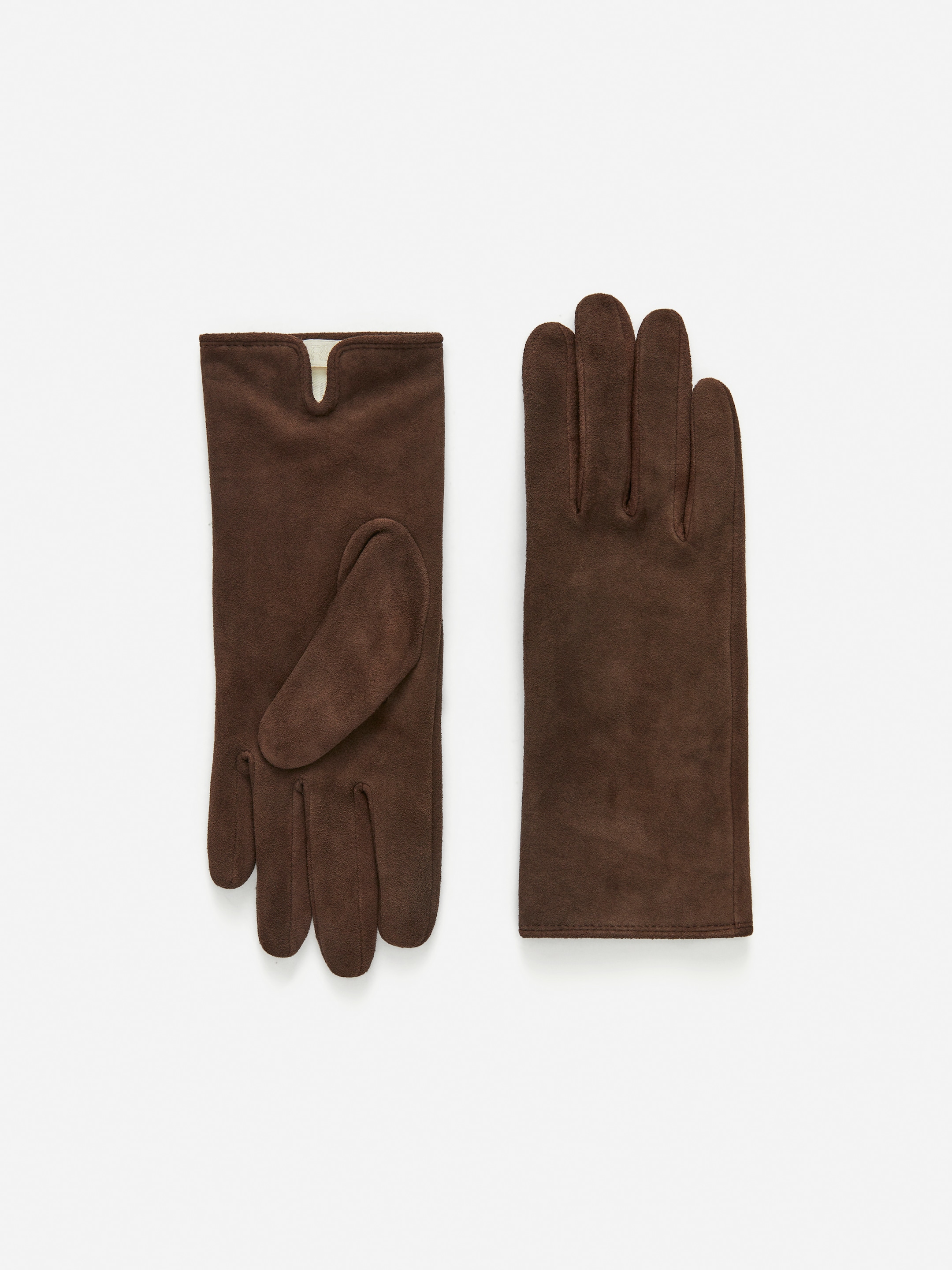Suede Gloves-#443B33-16772