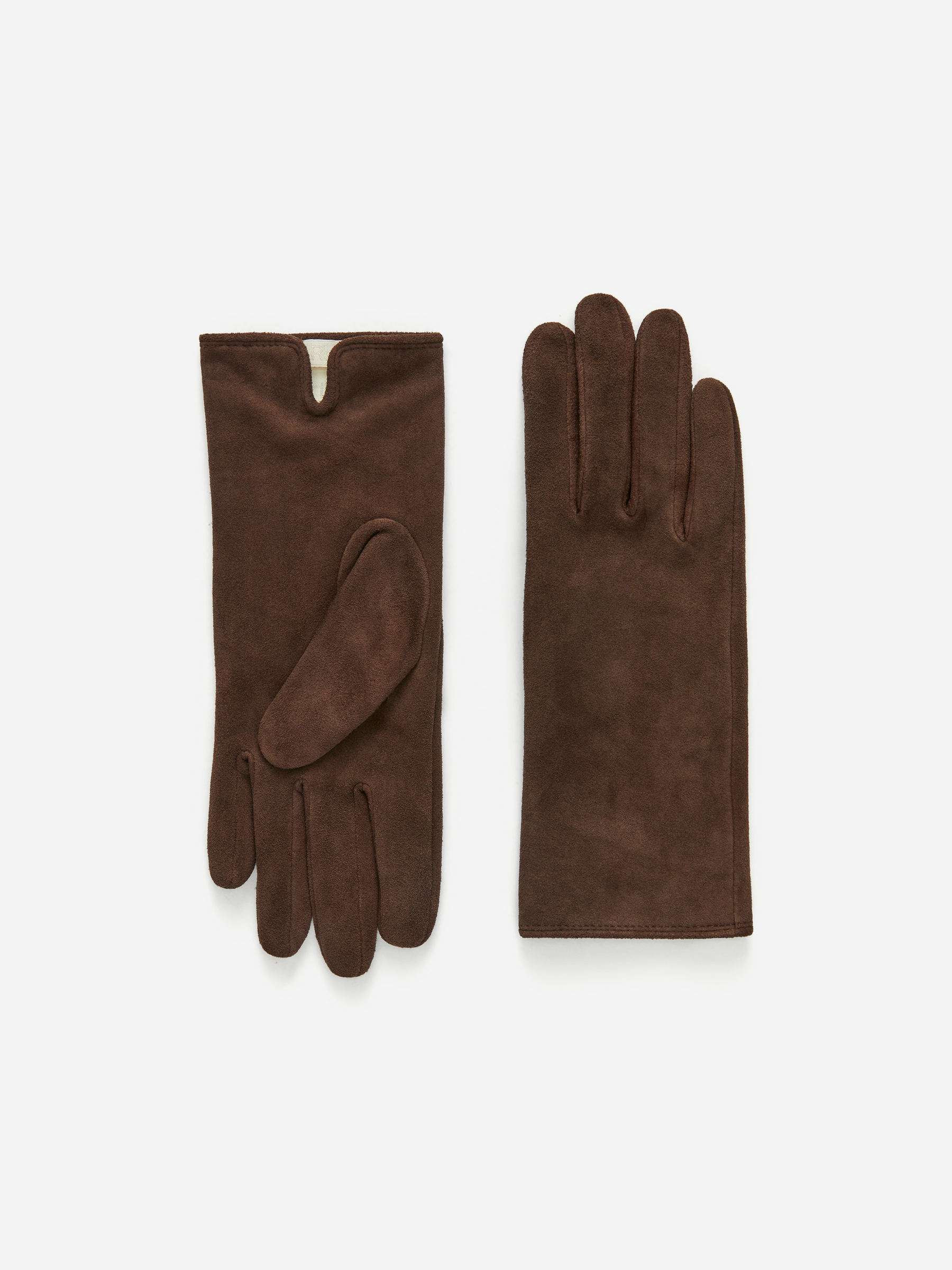 Suede Gloves-#443B33-16772