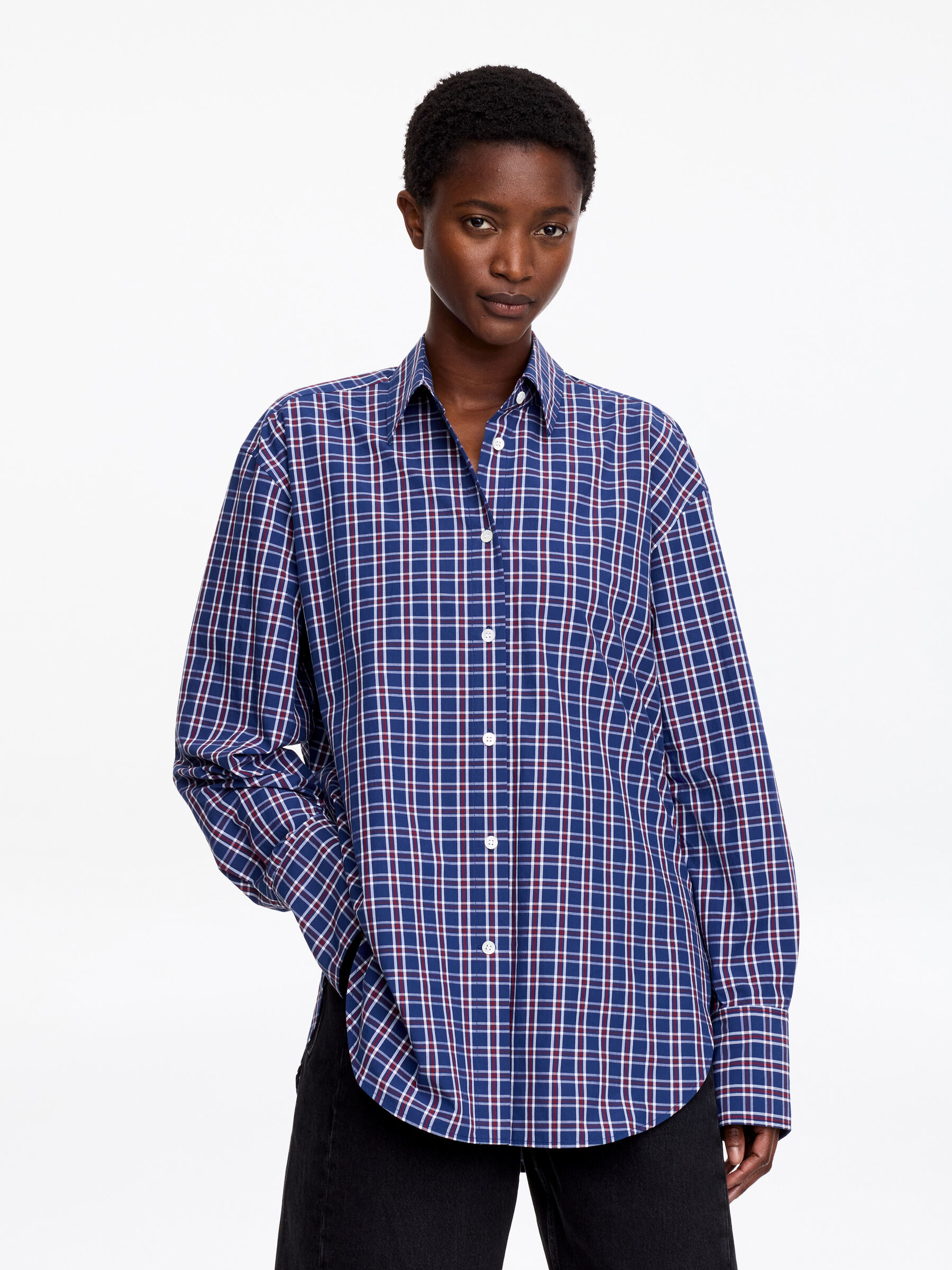 Relaxed-Fit Poplin Shirt-#0A041F-19524