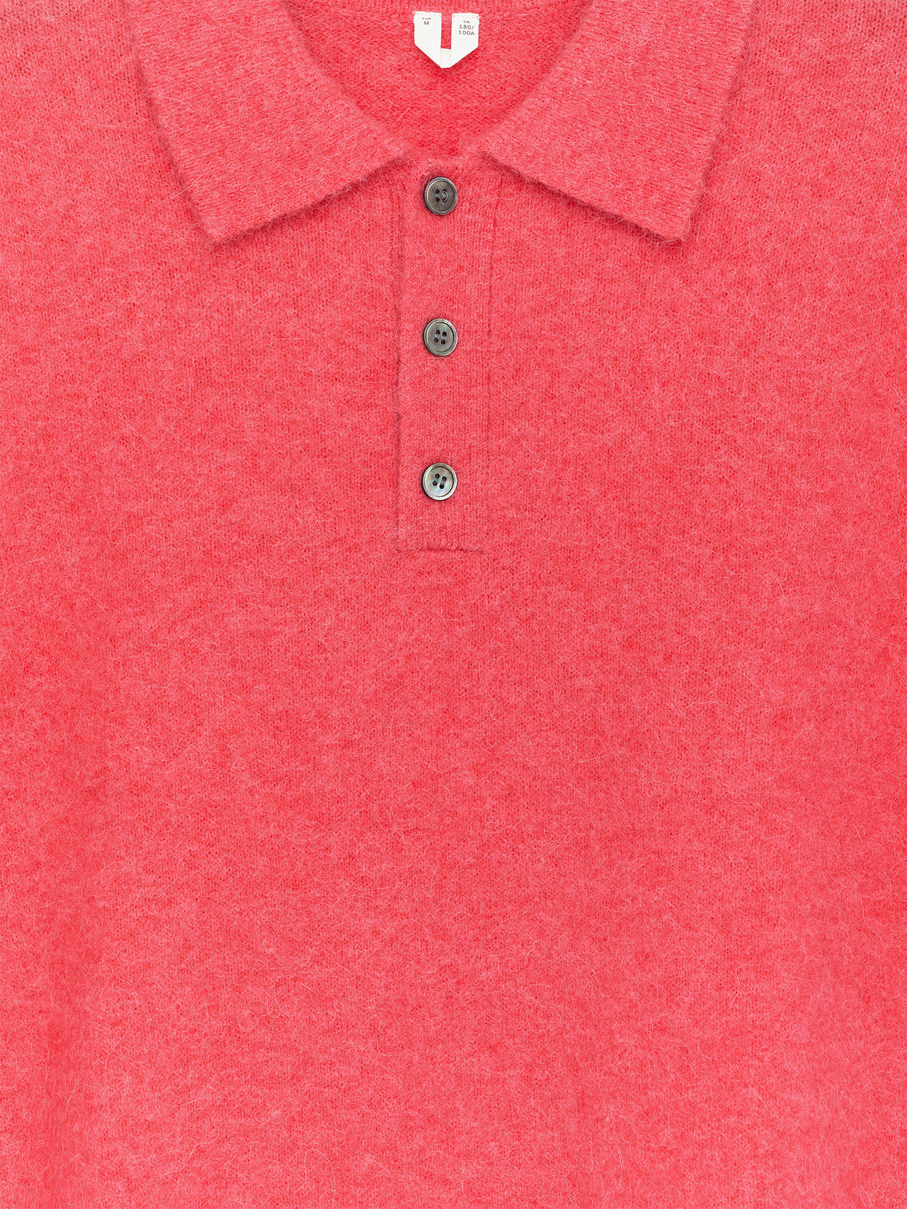 Alpaca Wool Blend Polo Shirt - Pink - Loose fit - Men - StillMedia/DescriptiveDetail - 1