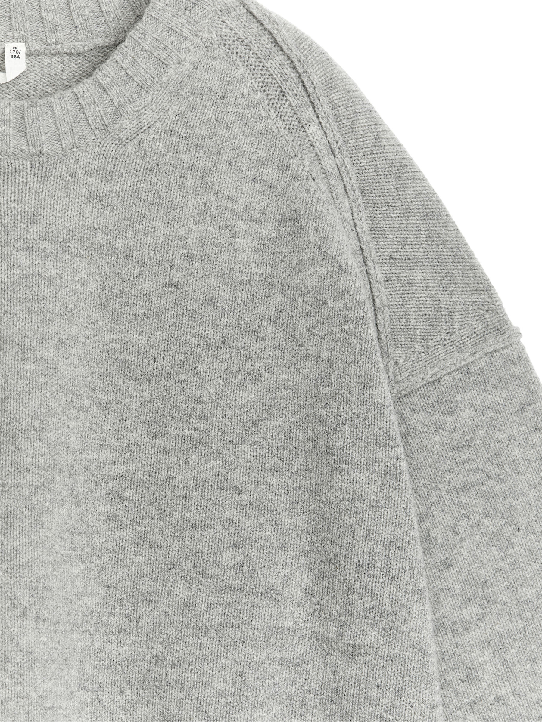 Oversized Wool Jumper - Grey Melange - Relaxed fit - Women - StillMedia/DescriptiveDetail - 1