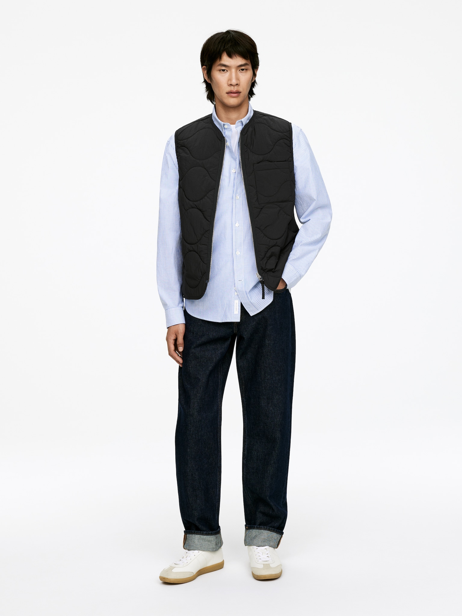 2-in-1 Quilted Liner Vest - Black/Khaki Green/Reddish Brown/Dark Blue/Blue/Green