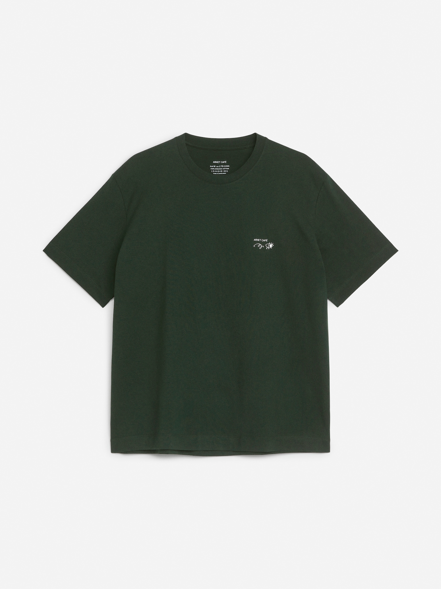 T-shirt imprimé ARKET CAFÉ - Vert foncé/Noir - 1