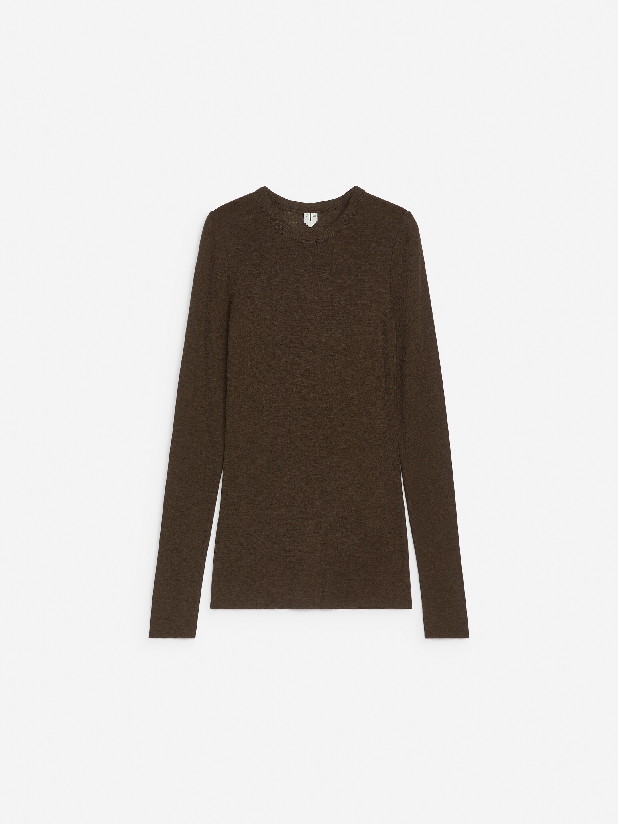 Vezi imaginea mai mare: Top cu mâneci lungi din merino - Maro închis - FEMEI | H&M RO 5