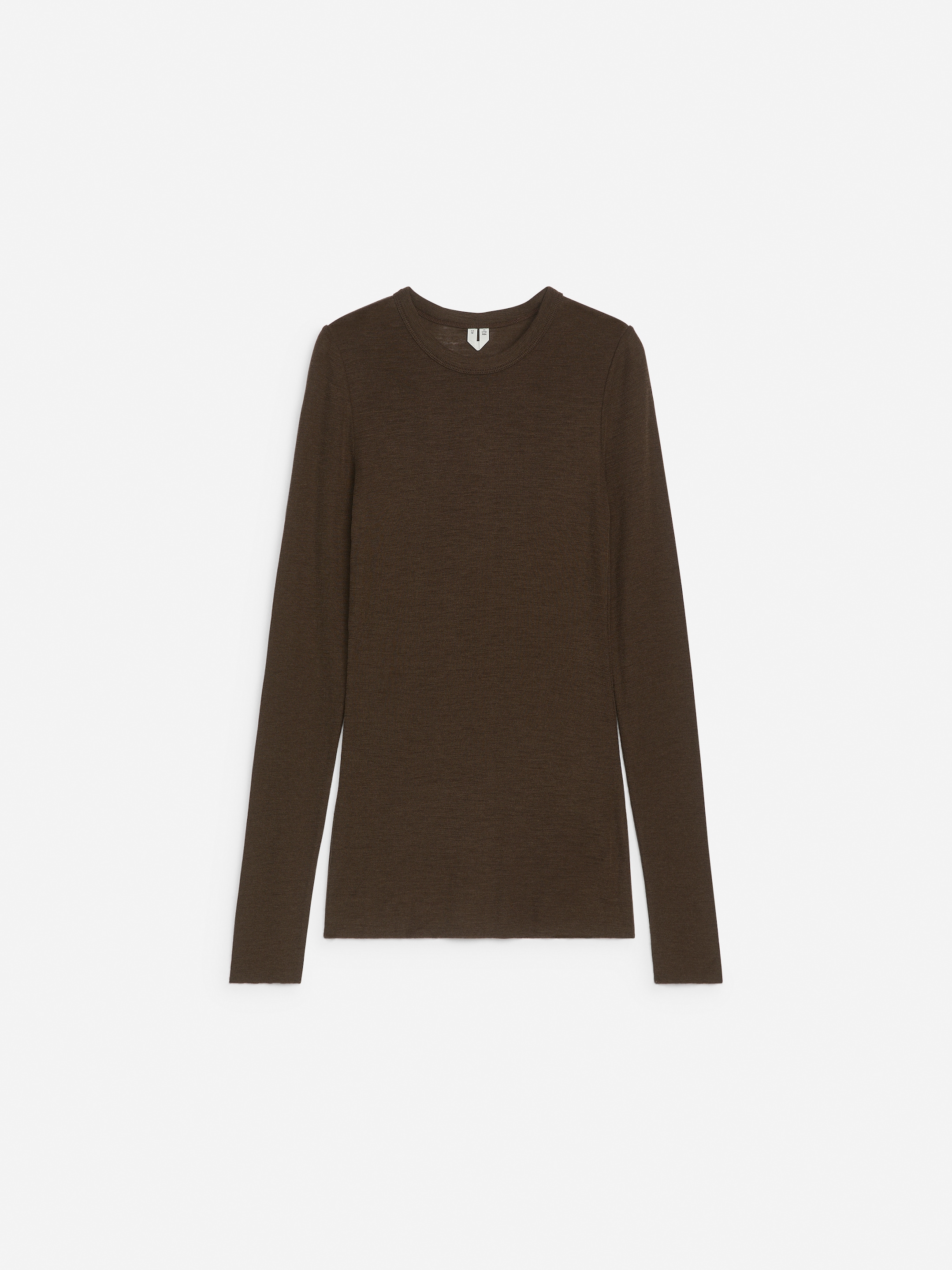 View larger image: Long-Sleeved Merino Top - Dark Brown - Ladies | H&M GB 5