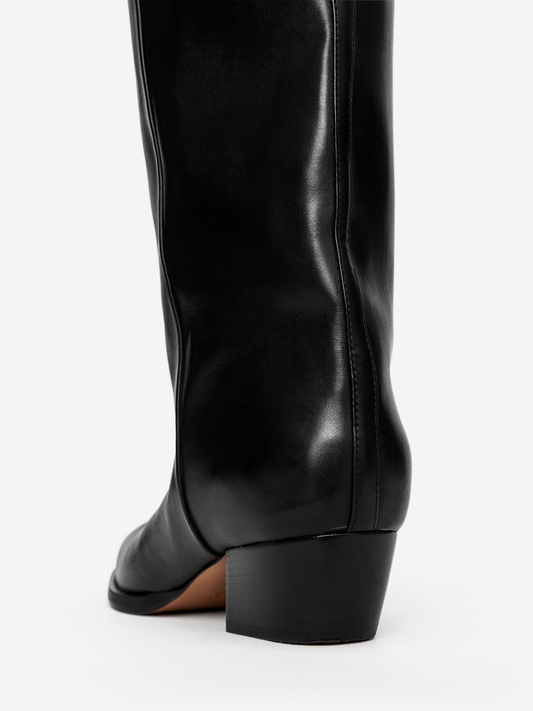 Knee-High Leather Boots - Black - women - StillMedia/DescriptiveStillLife - 8