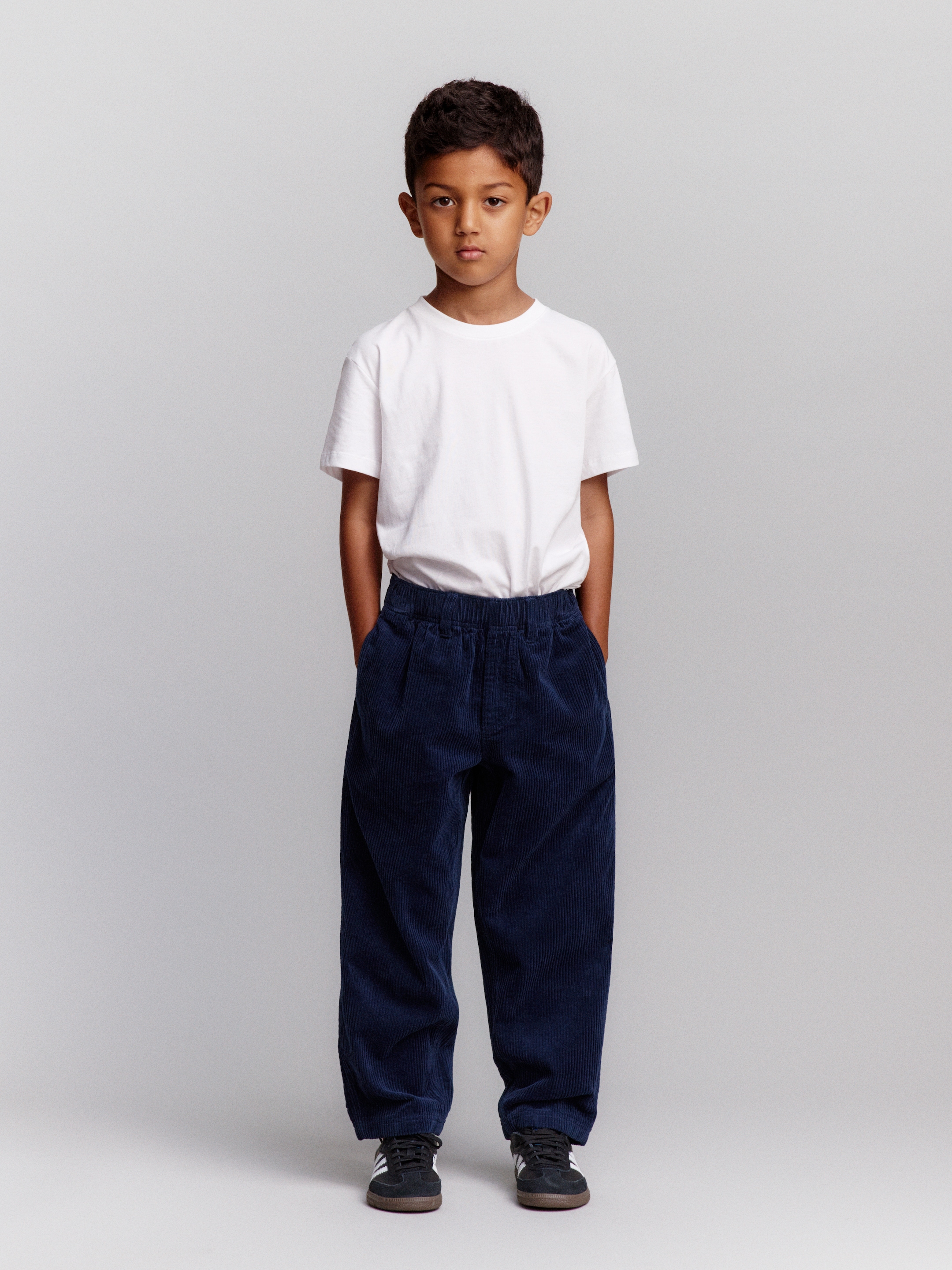 Corduroy Trousers - Dark Blue - Loose fit - children - StillMedia/Environmental - 1