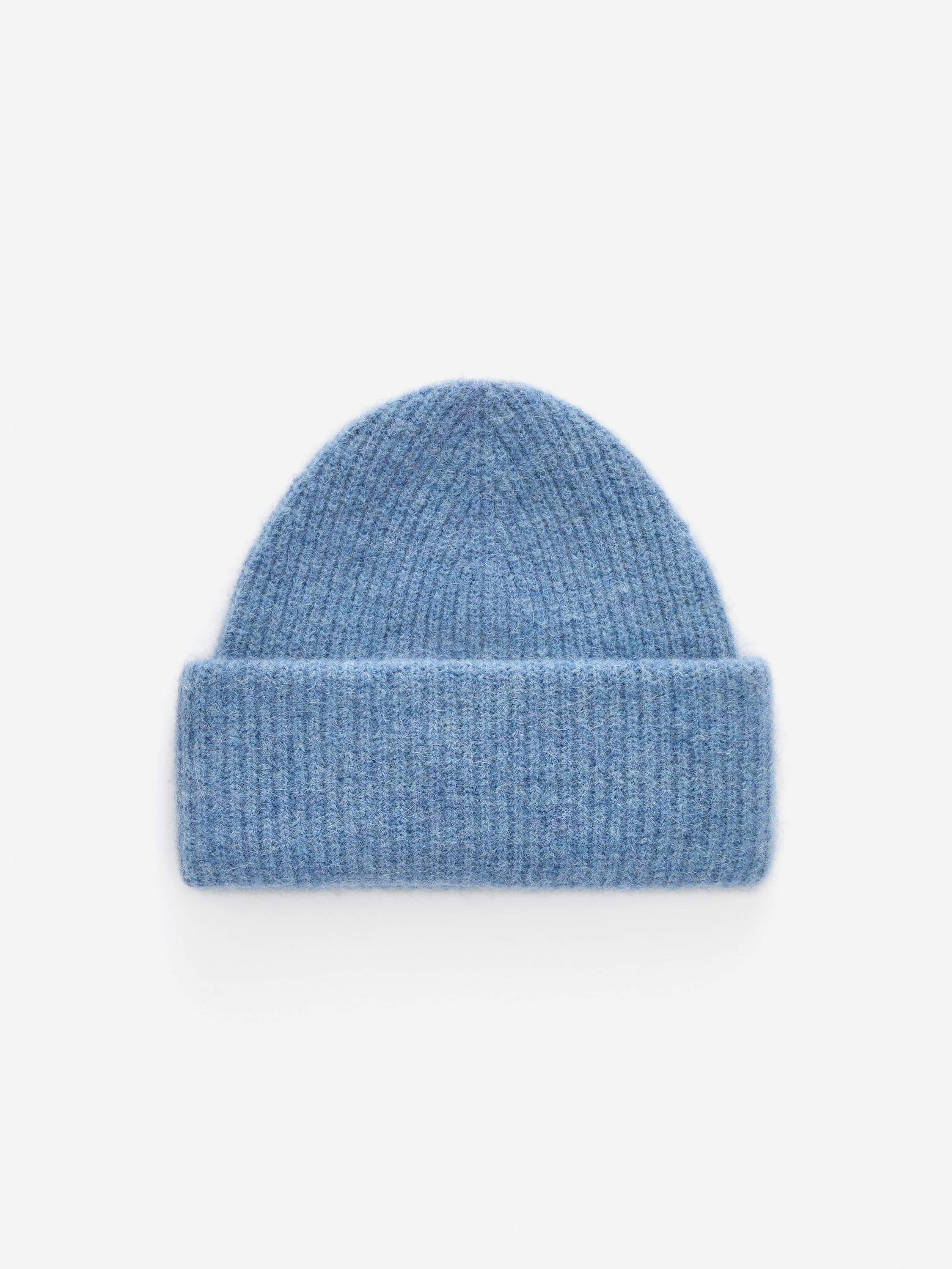 Gorro em mistura de alpaca e merino - Azul acinzentado/Castanho escuro/Preto/Vermelho/Roxo/Bege/Cinzento escuro