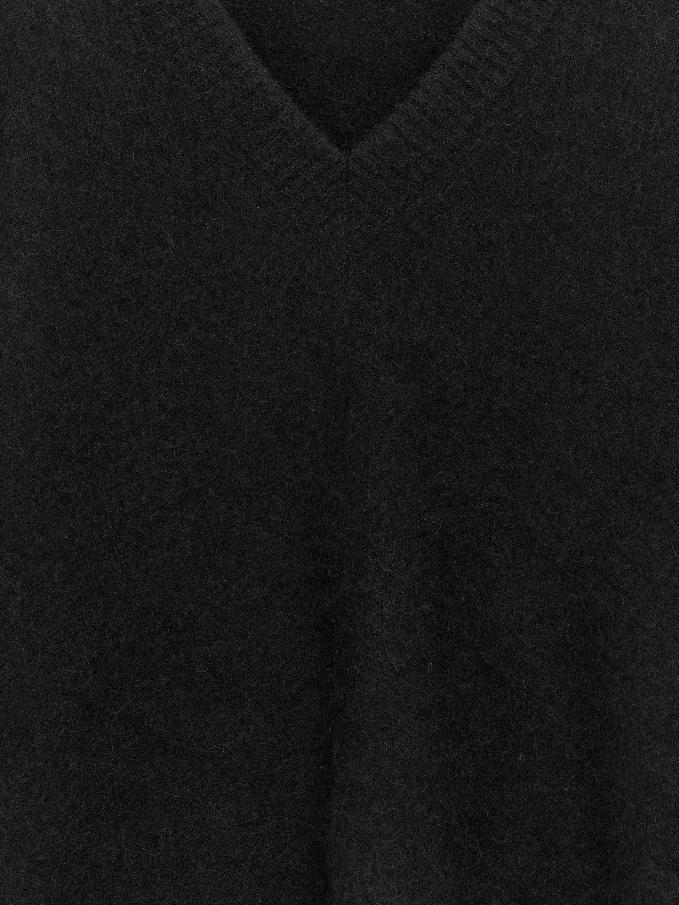 Alpaca-Wool Blend V-Neck Jumper - Black - Loose fit - Women - StillMedia/DescriptiveDetail - 1