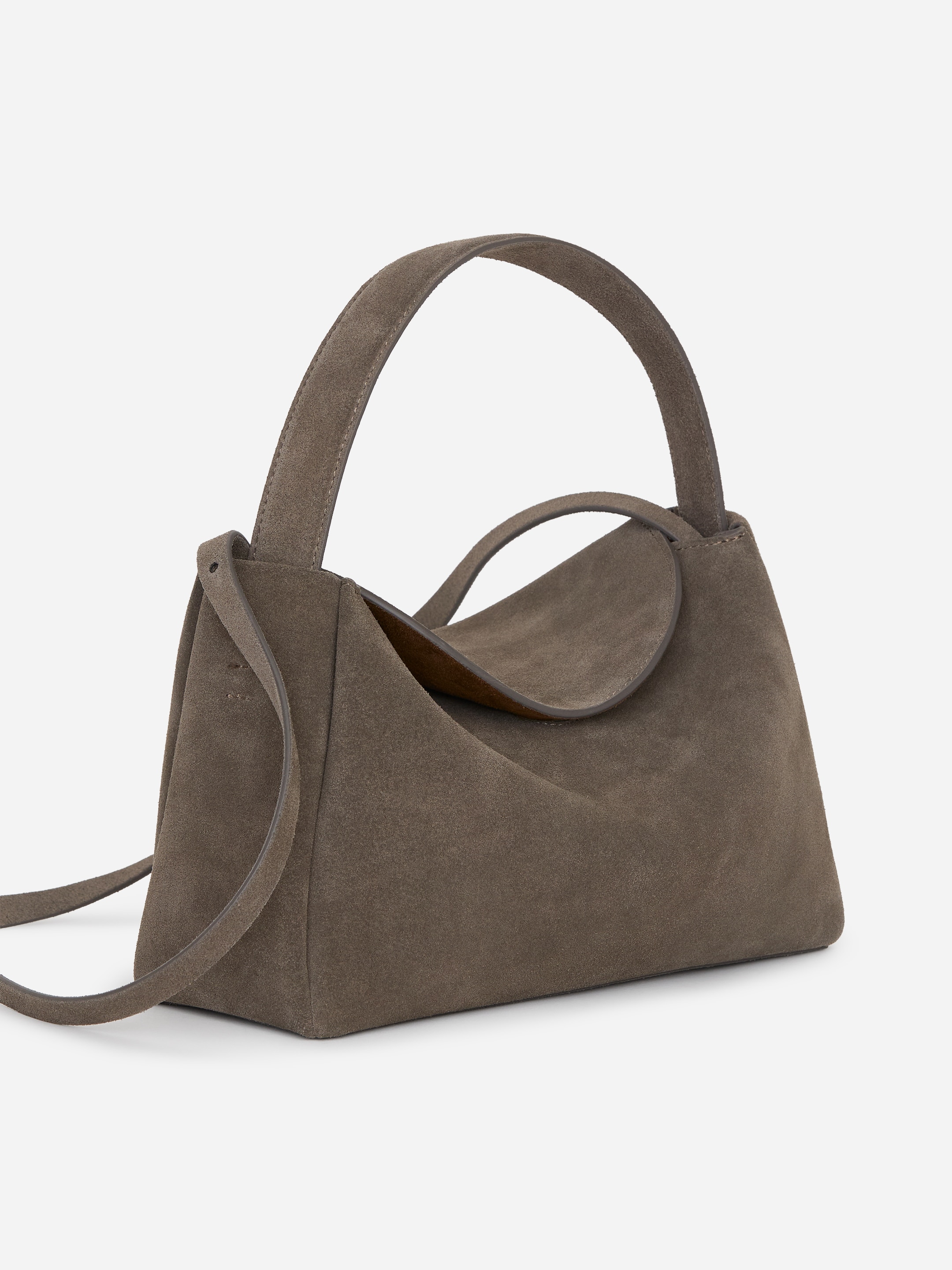 Borsa a spalla in pelle scamosciata - Talpa scuro - women - StillMedia/DescriptiveStillLife - 6