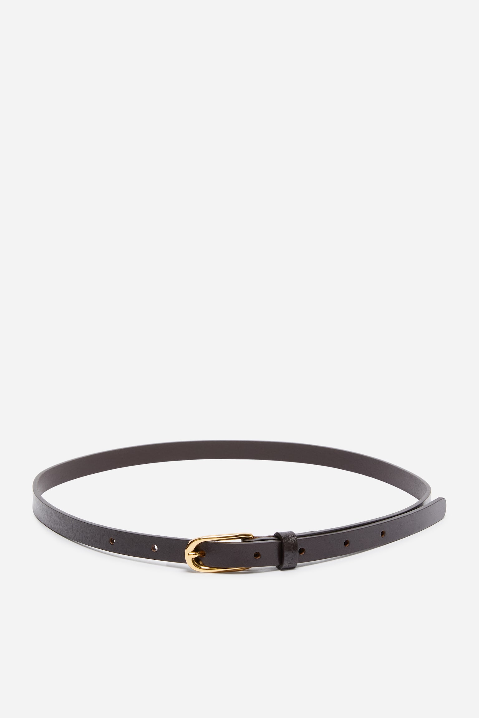Slim Leather Belt - Brown
