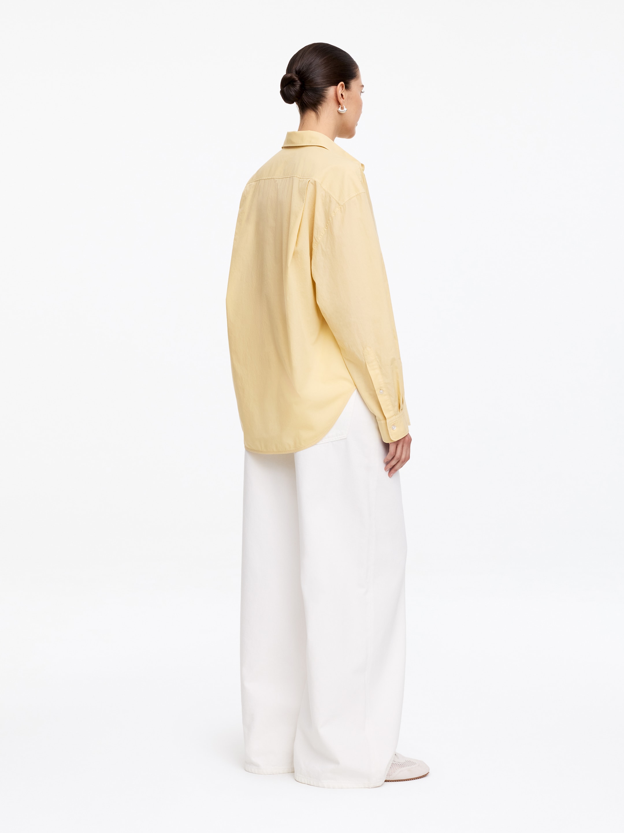 Hemd aus Baumwoll-Popeline - Gelb - Regular Fit - Damen - StillMedia/Lookbook - 4