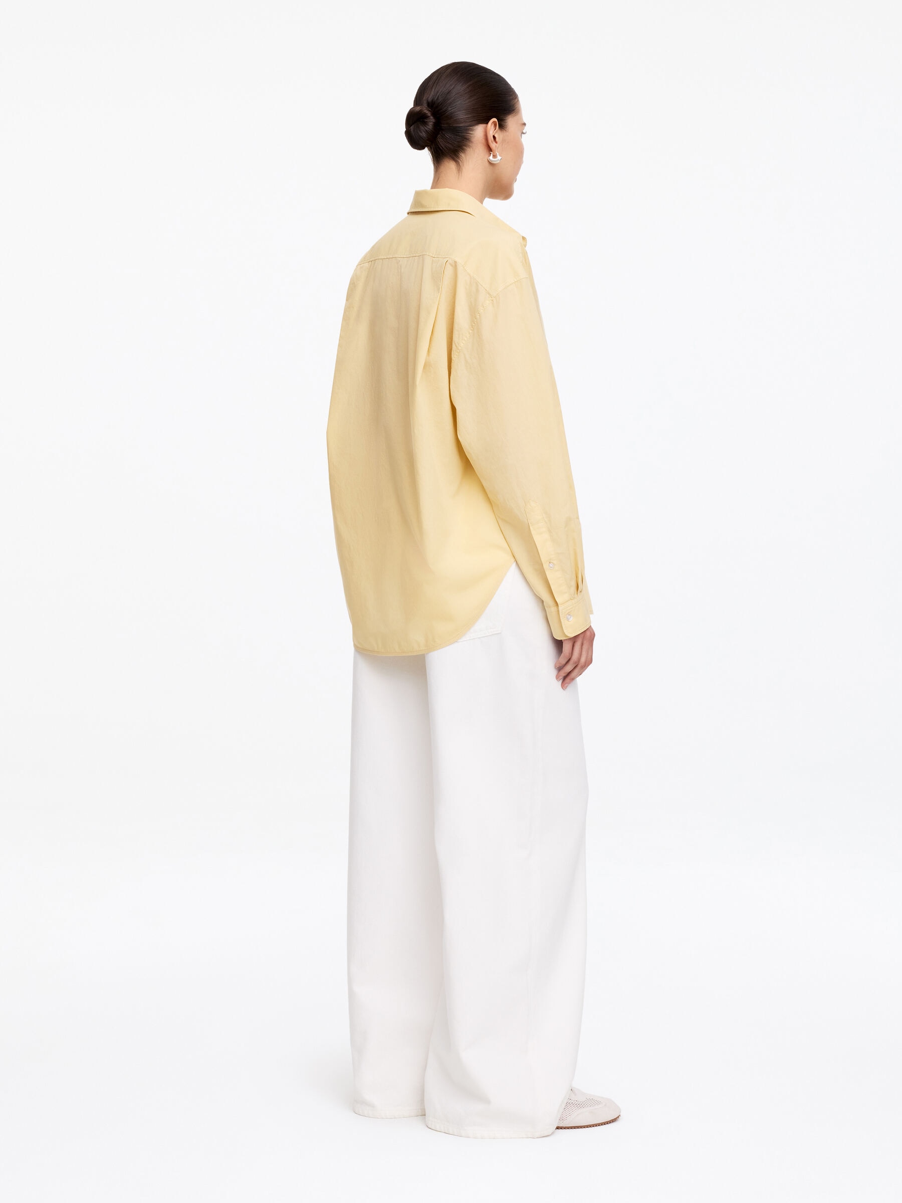 Hemd aus Baumwoll-Popeline - Gelb - Regular Fit - Damen - StillMedia/Lookbook - 4
