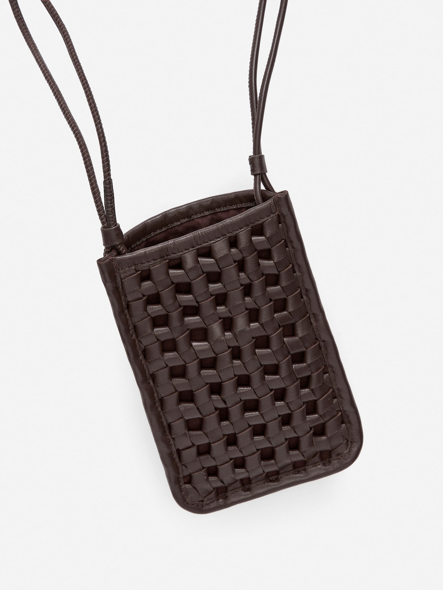 Étui de téléphone en cuir - Marron foncé - 5