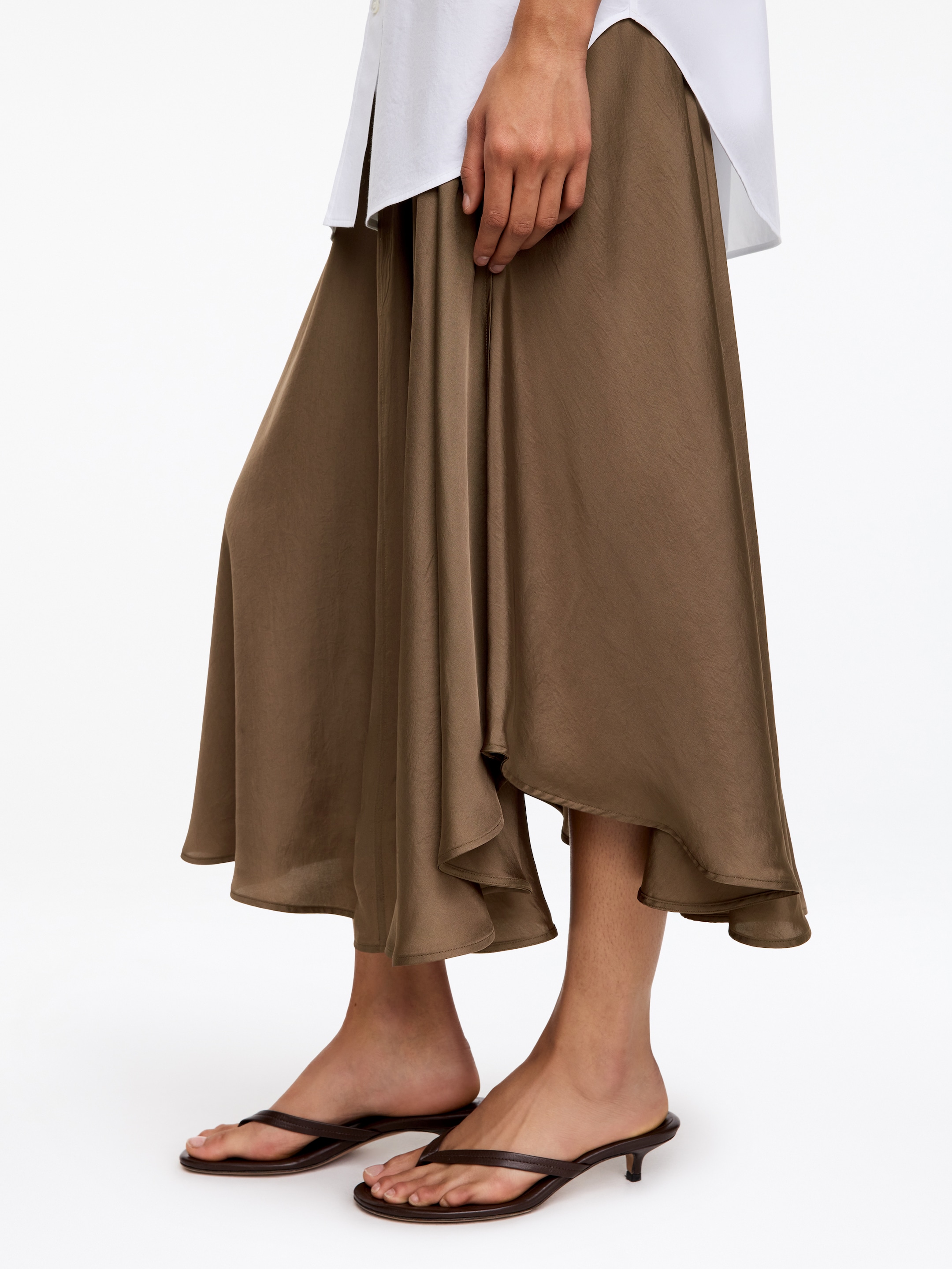 Gonna ampia con coulisse - Talpa scuro - Regular fit - women - StillMedia/Lookbook - 3