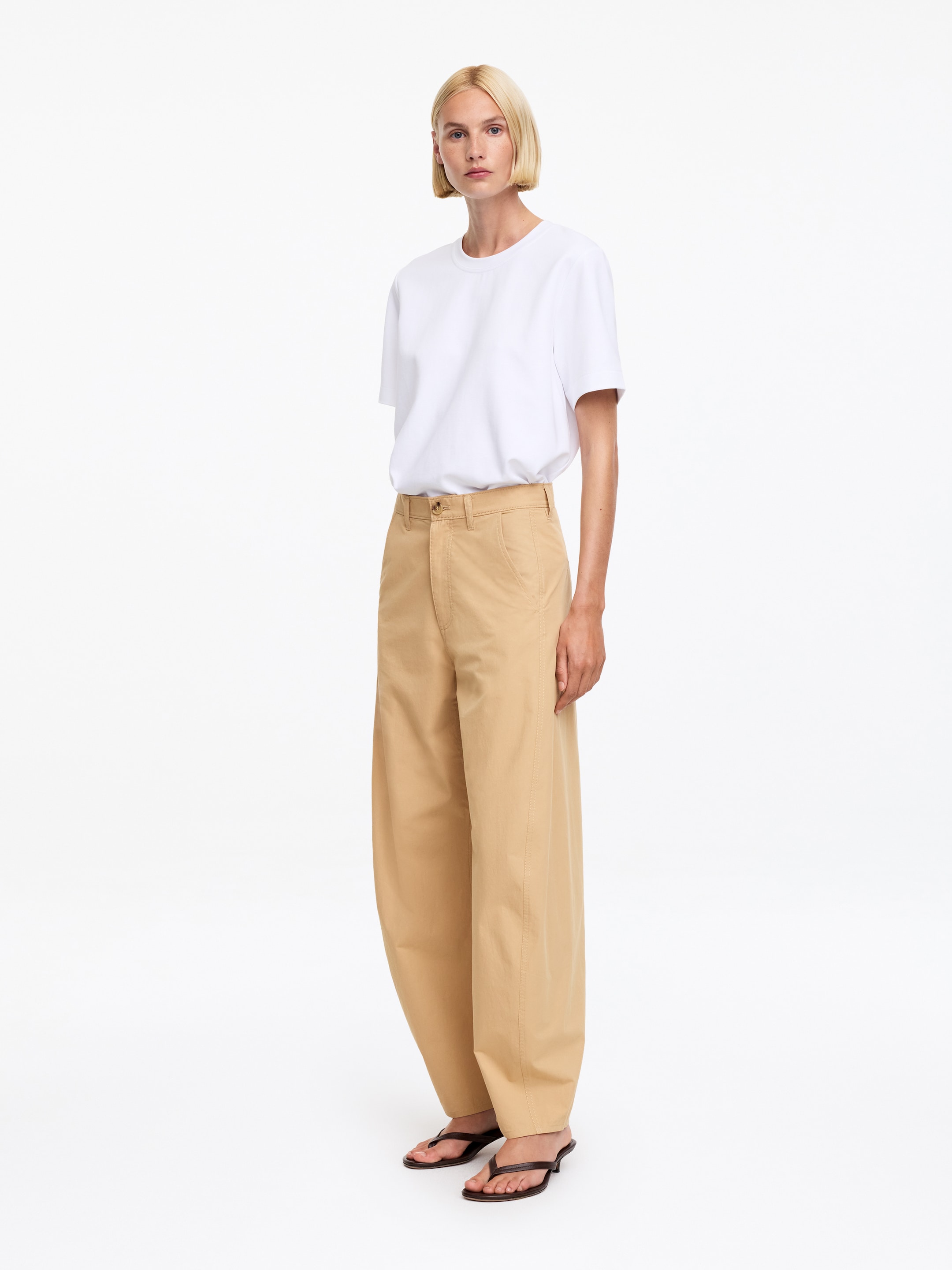 Pantalon jambes barrel - Beige - Loose fit - Femme - StillMedia/Lookbook - 2