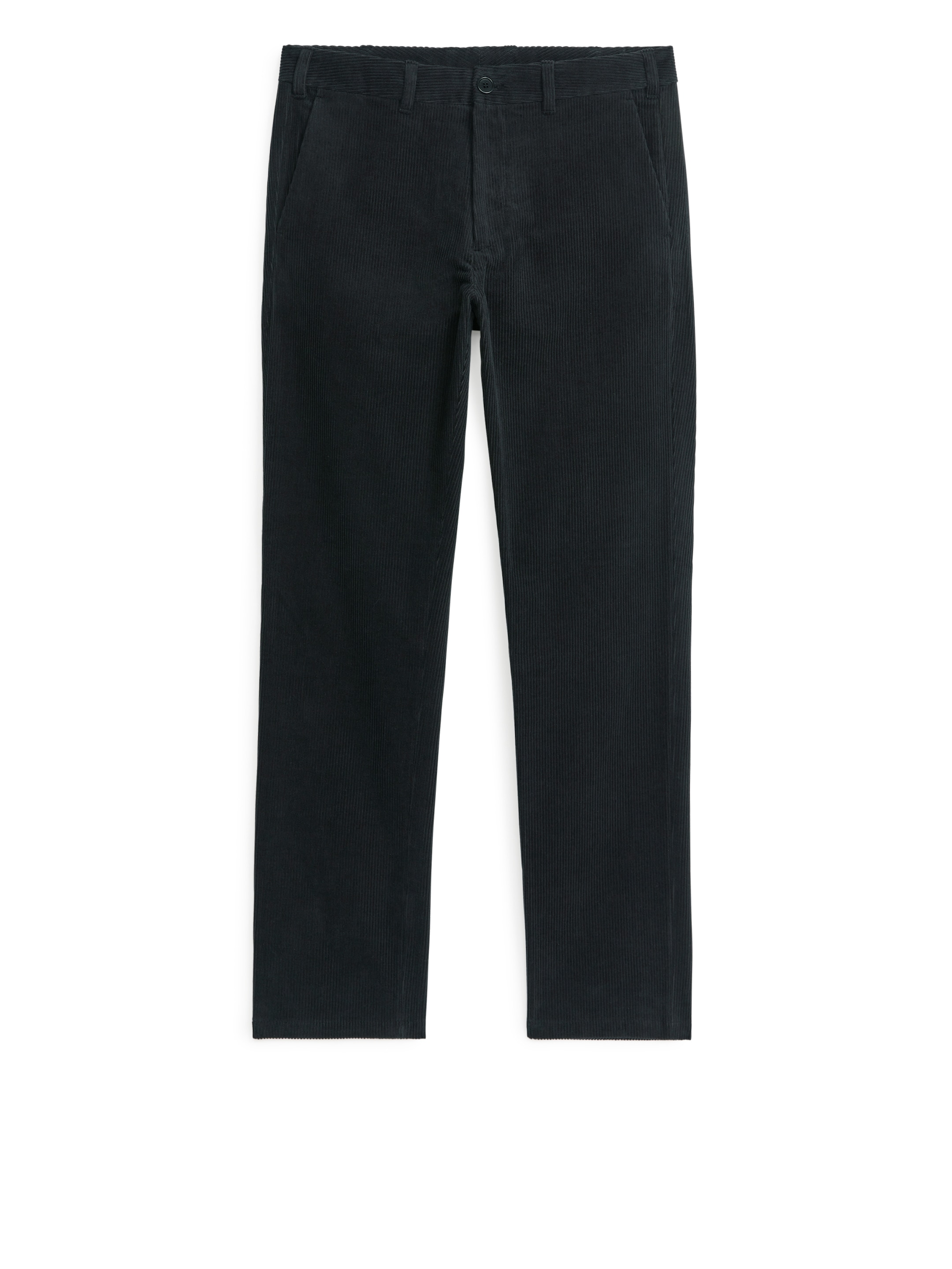 Chino in velluto a coste dal taglio dritto-#212121-10829