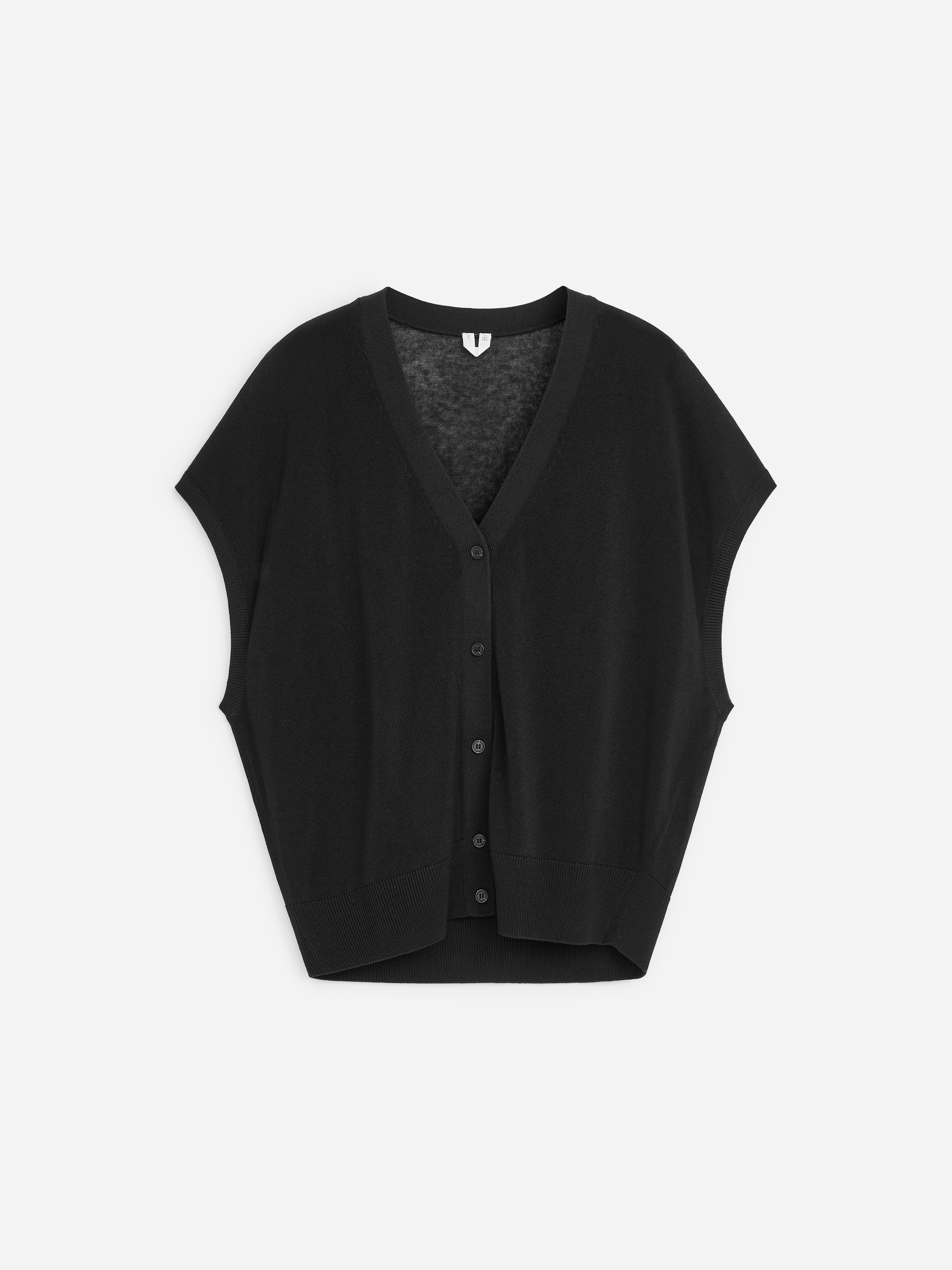 Knitted Vest - Black - Regular fit - Women - StillMedia/DescriptiveStillLife - 1