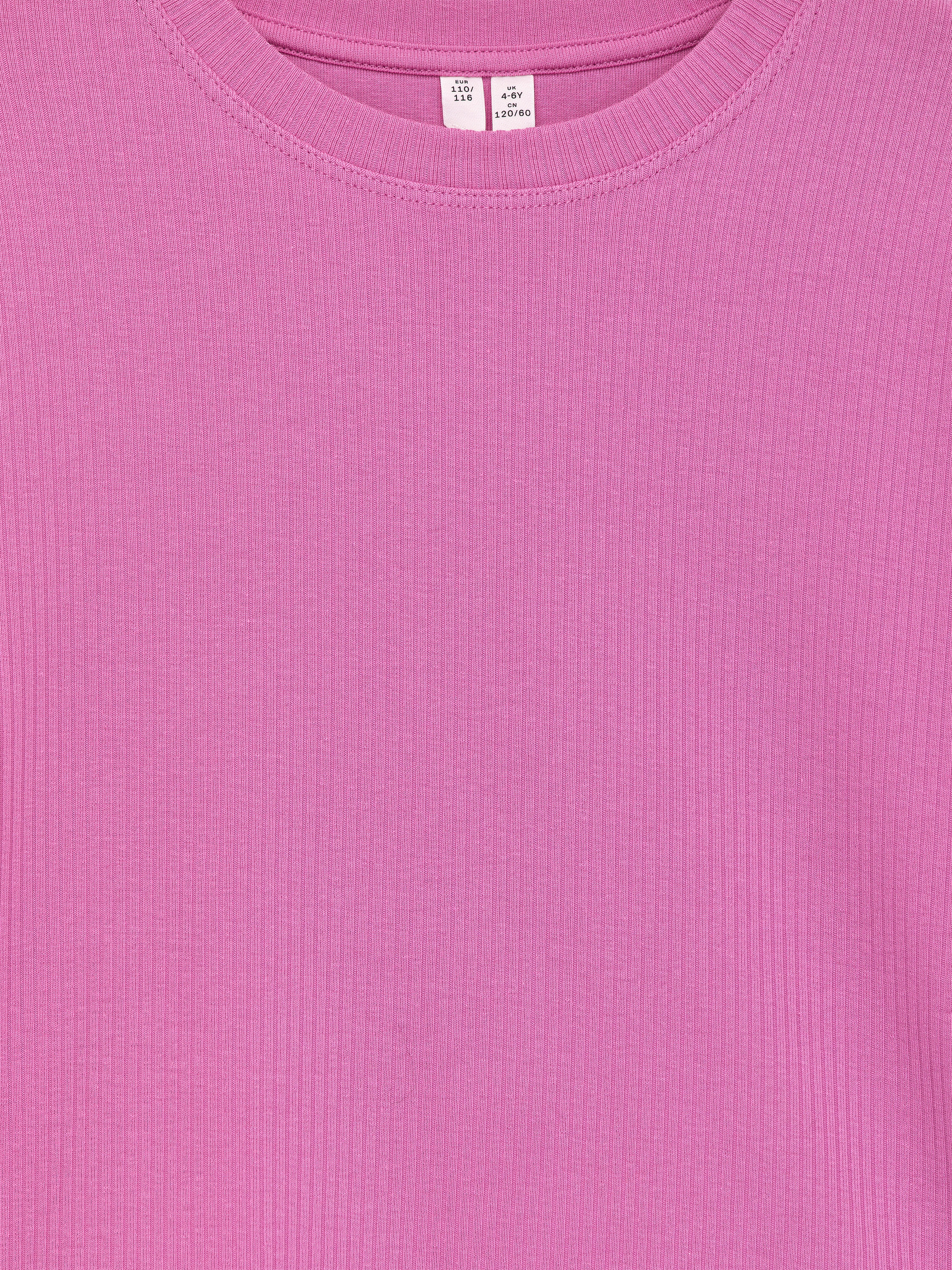 Long-Sleeved Ribbed T-Shirt - Pink - Regular fit - Children - StillMedia/DescriptiveDetail - 1