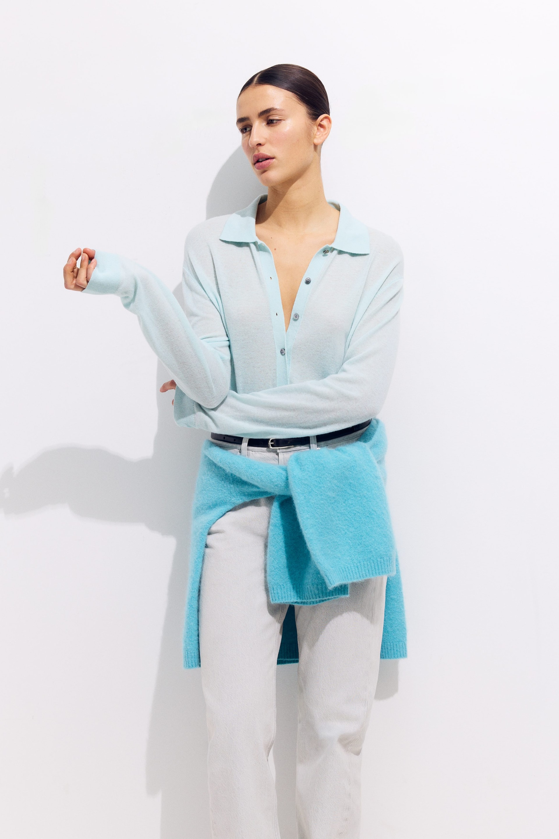 Agrandir l'image: Cardigan en cachemire pur - Turquoise clair - FEMME | H&M CH 1
