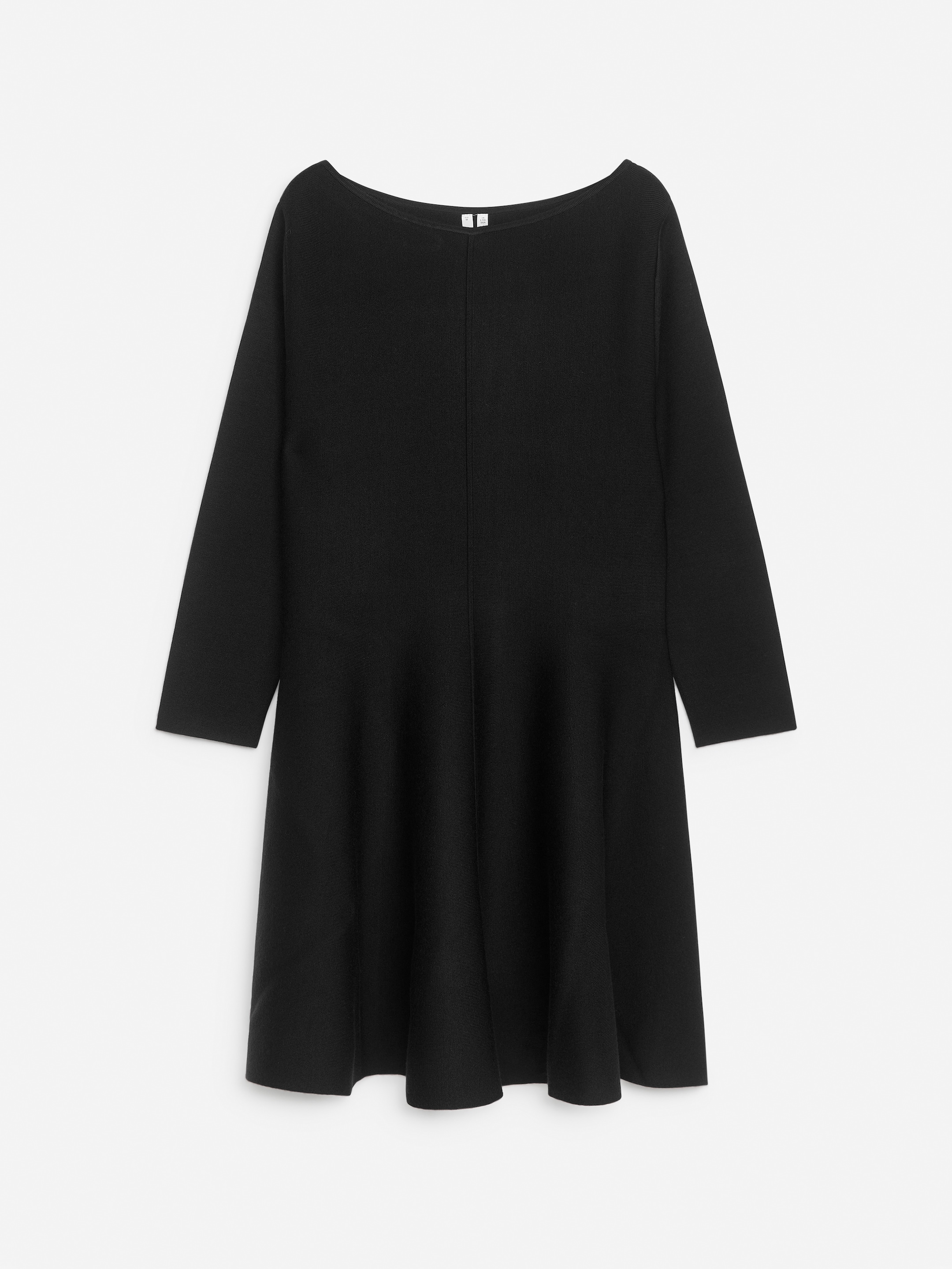 Visa större bild: Dubbelstickad miniklänning - Svart - DAM | H&M FI 1