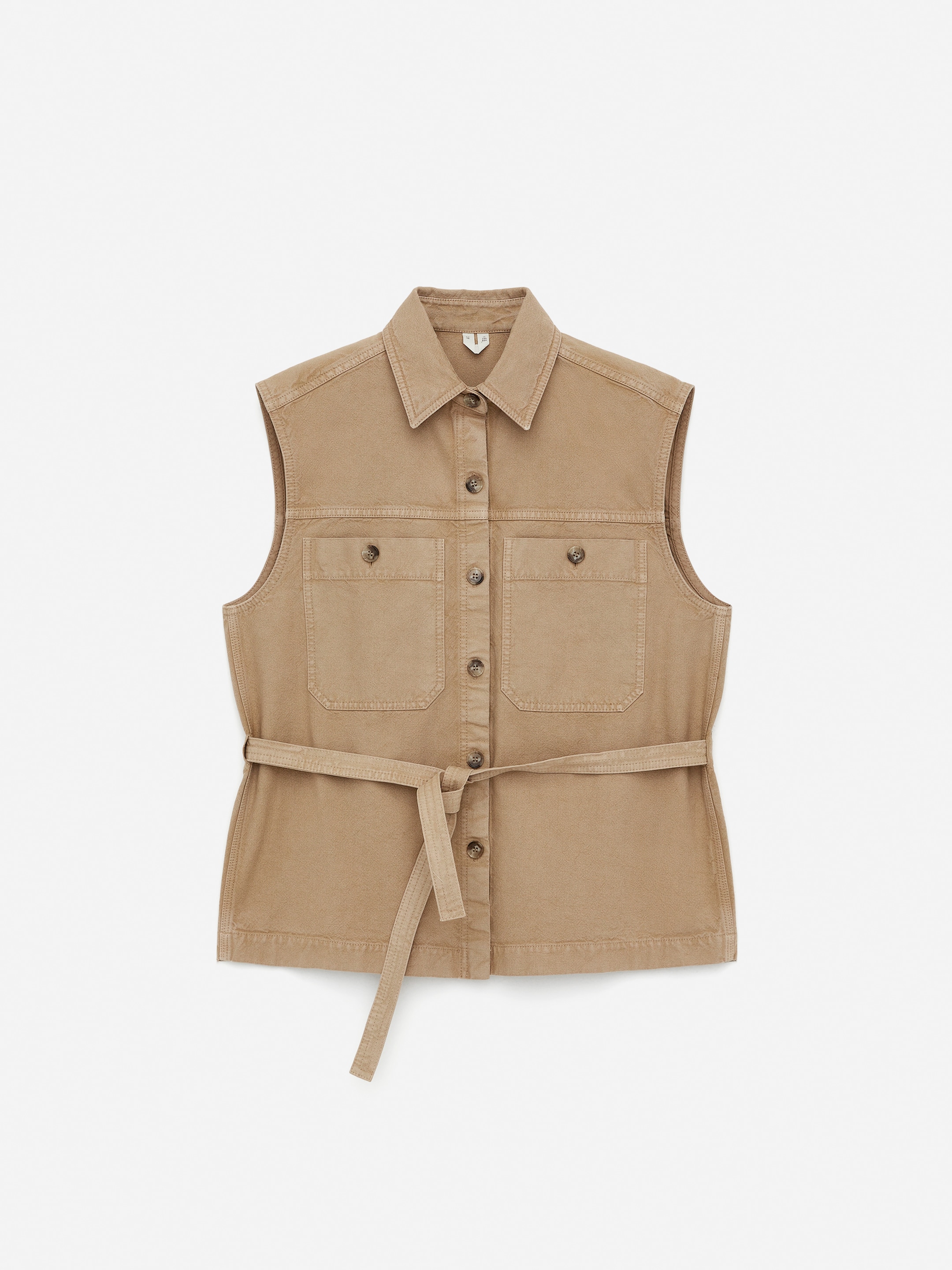 Utility Cotton Vest - Beige - Regular fit - Women - StillMedia/DescriptiveStillLife - 1
