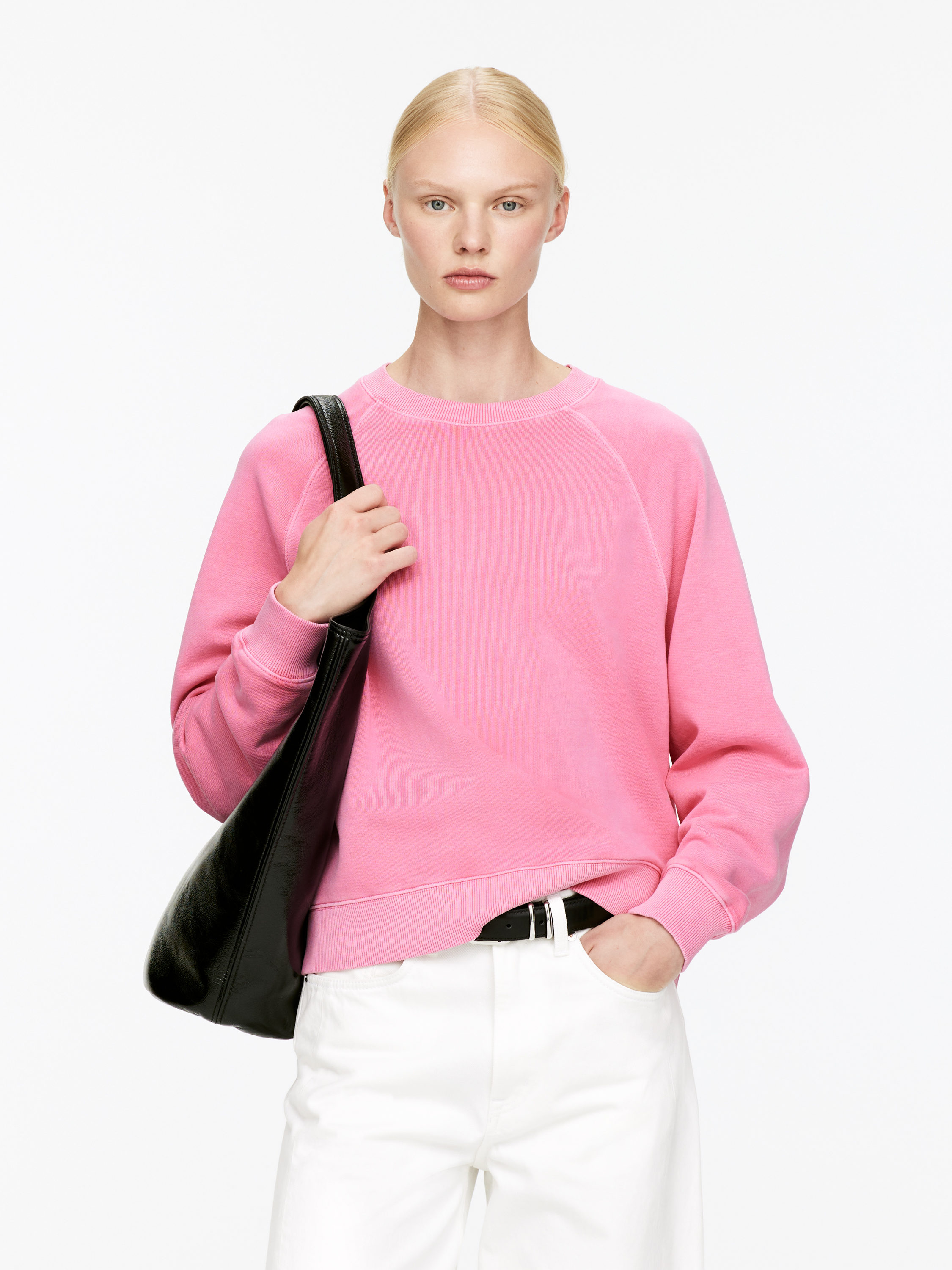 Terry Sweatshirt - Pink - Regular fit - Women - StillMedia/Lookbook - 6