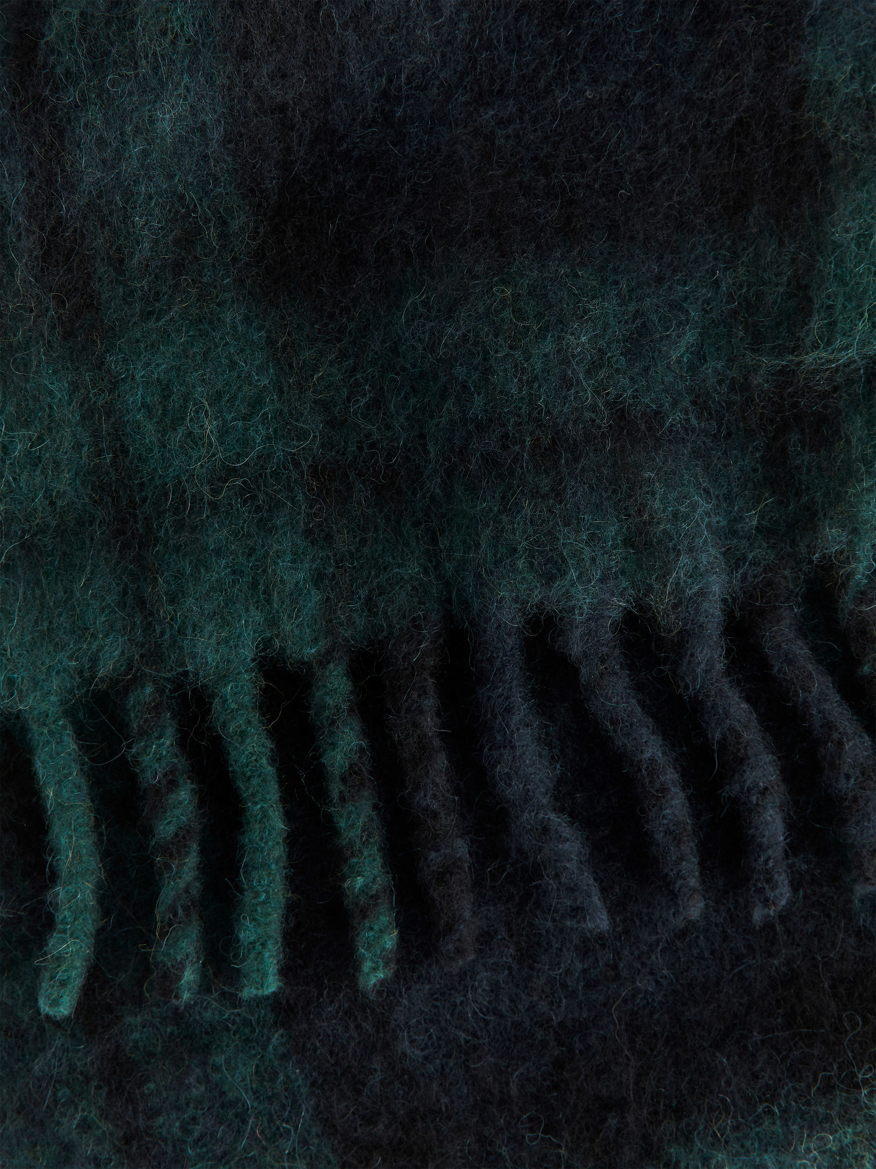 Szalik z mieszanki z alpaką - Ciemnoniebieski/ciemnozielony - Men - StillMedia/DescriptiveDetail - 1