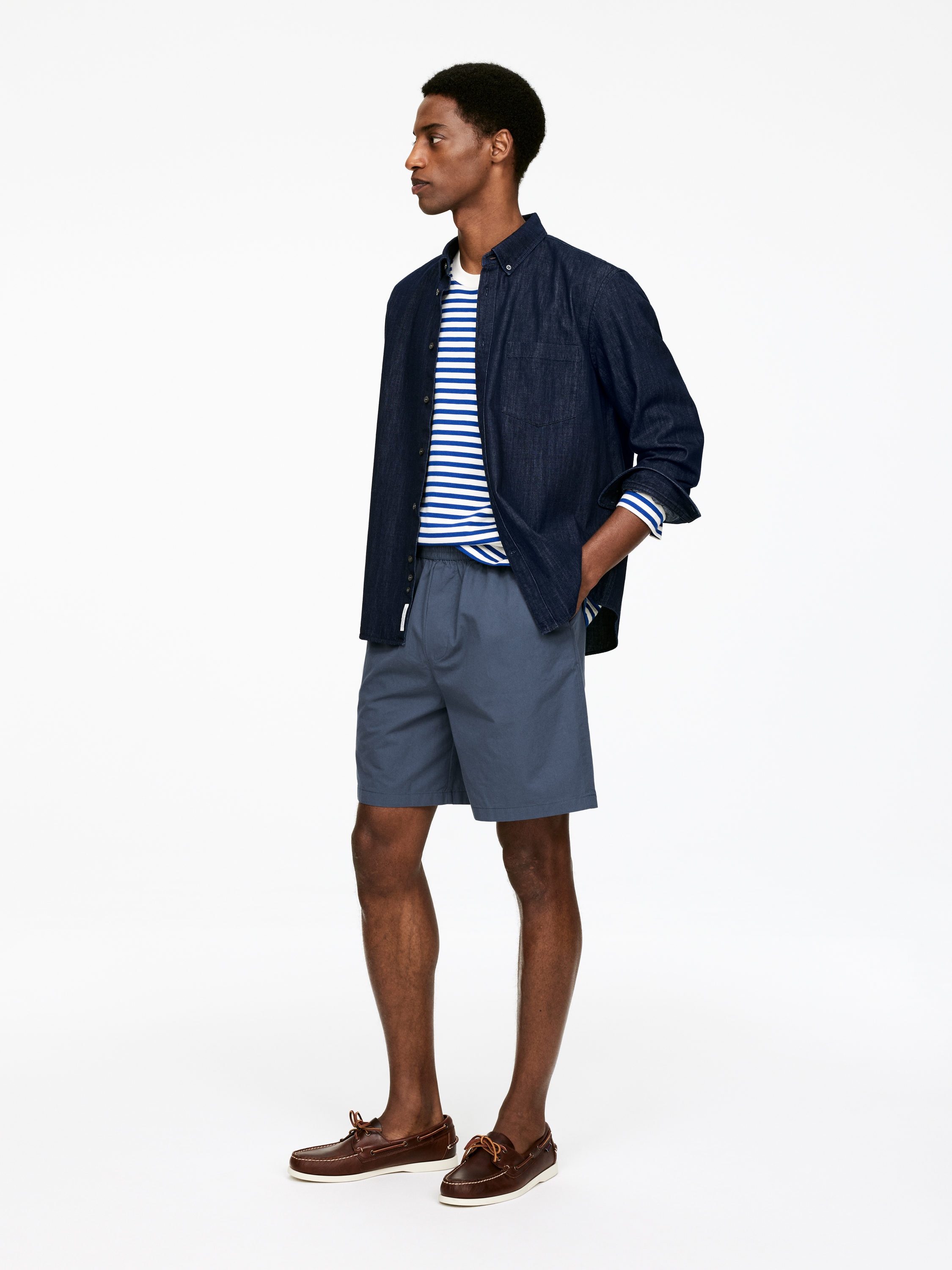 Baumwollshorts - Dunkelblau - Regular Fit - Men - StillMedia/Lookbook - 6