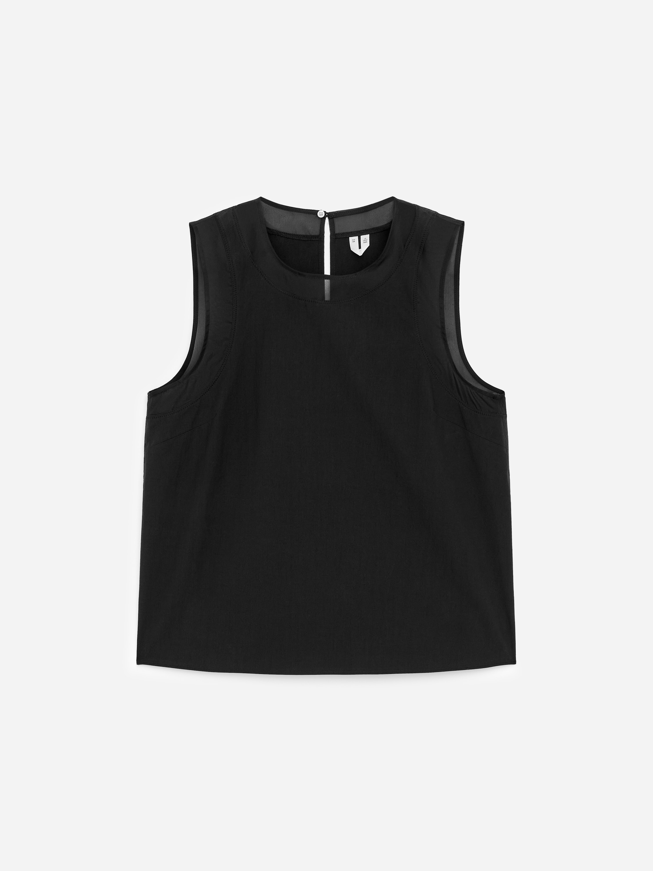 Organza-Trim Tank Top – Black – ARKET GB