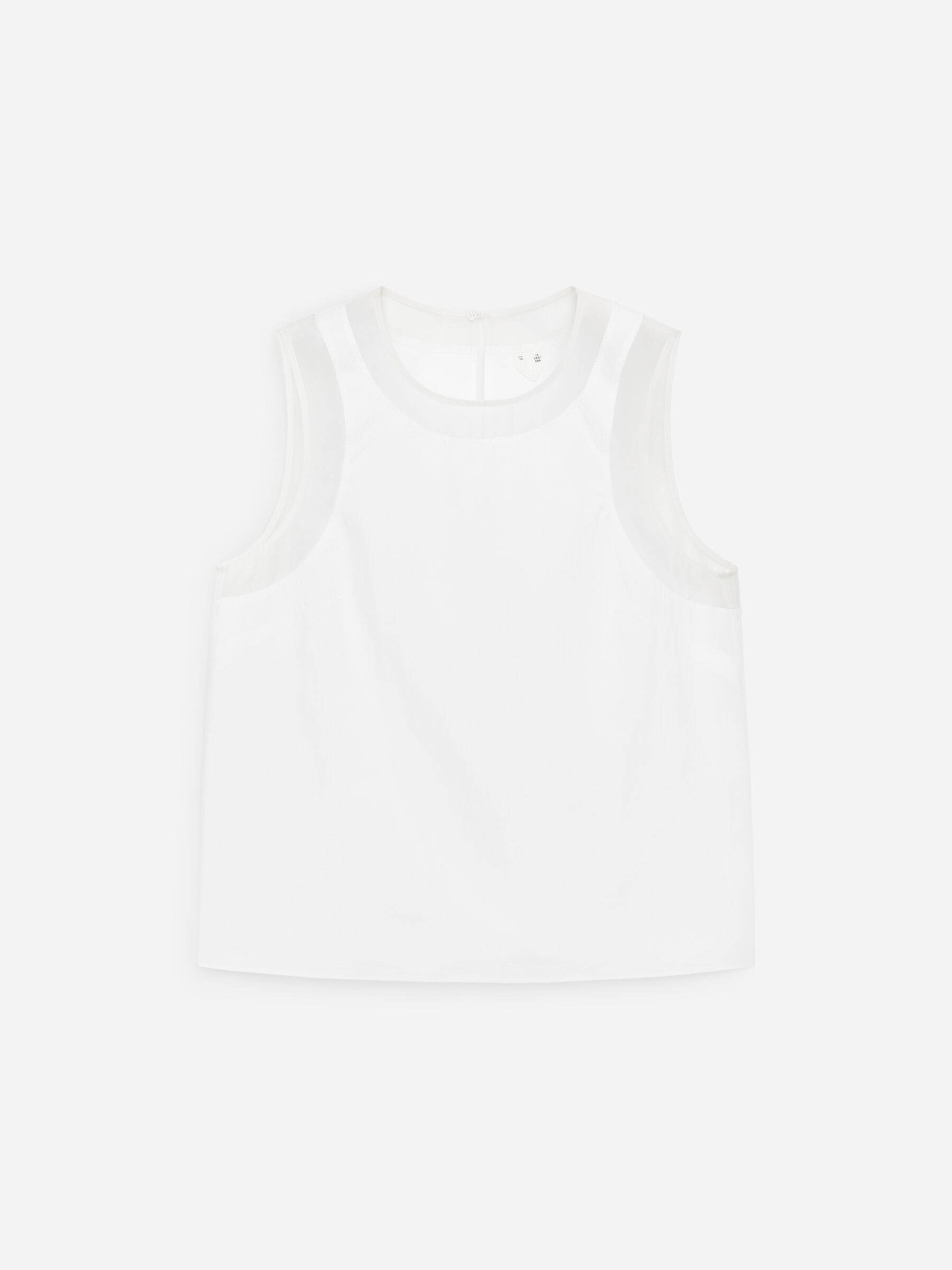 Tanktop mit Organzadetail - Weiß - Regular Fit - Damen - StillMedia/DescriptiveStillLife - 1