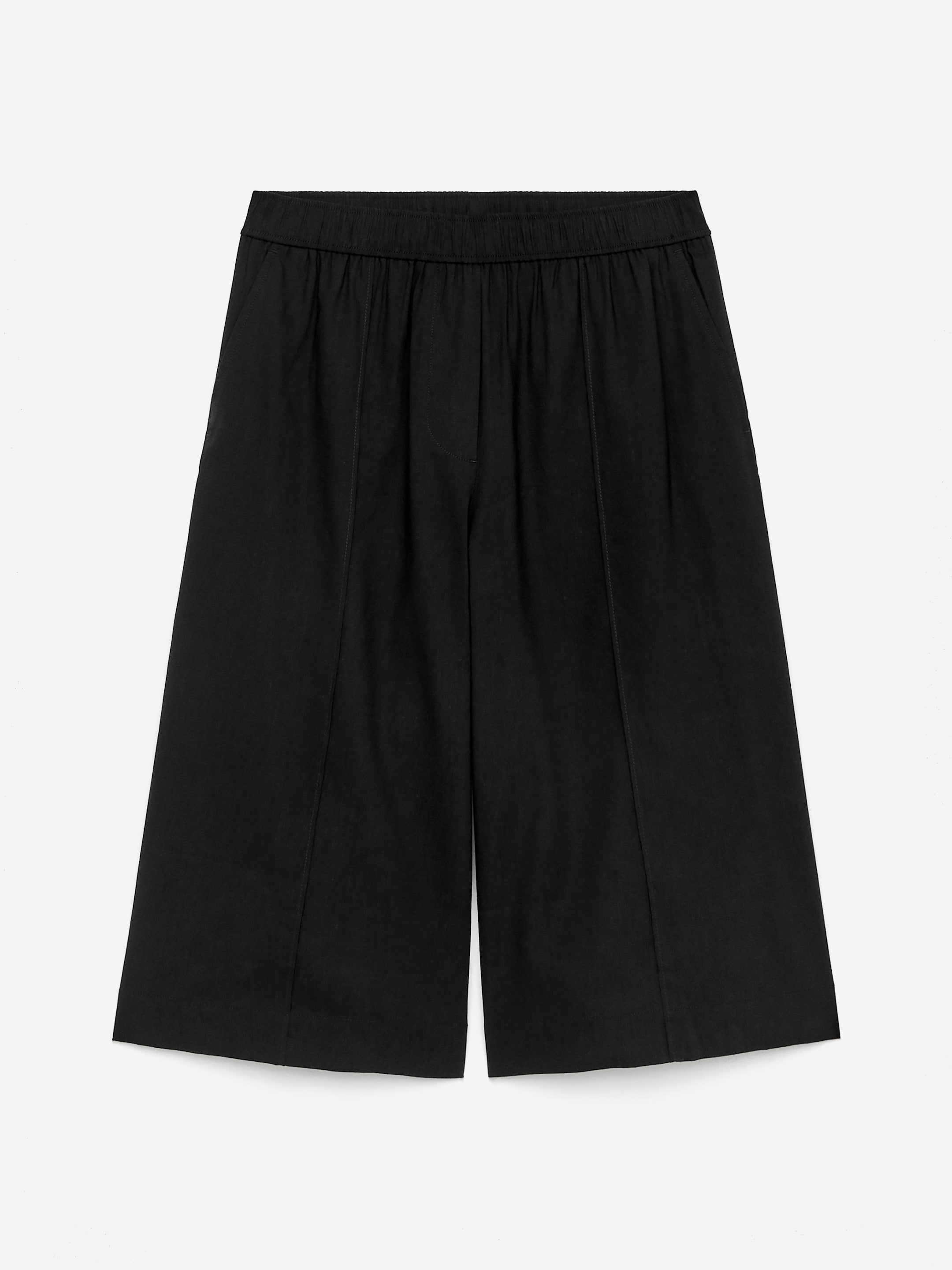 Zobrazit větší obrázek: Šortky z lněné směsi - Black - ŽENY | H&M CZ 1