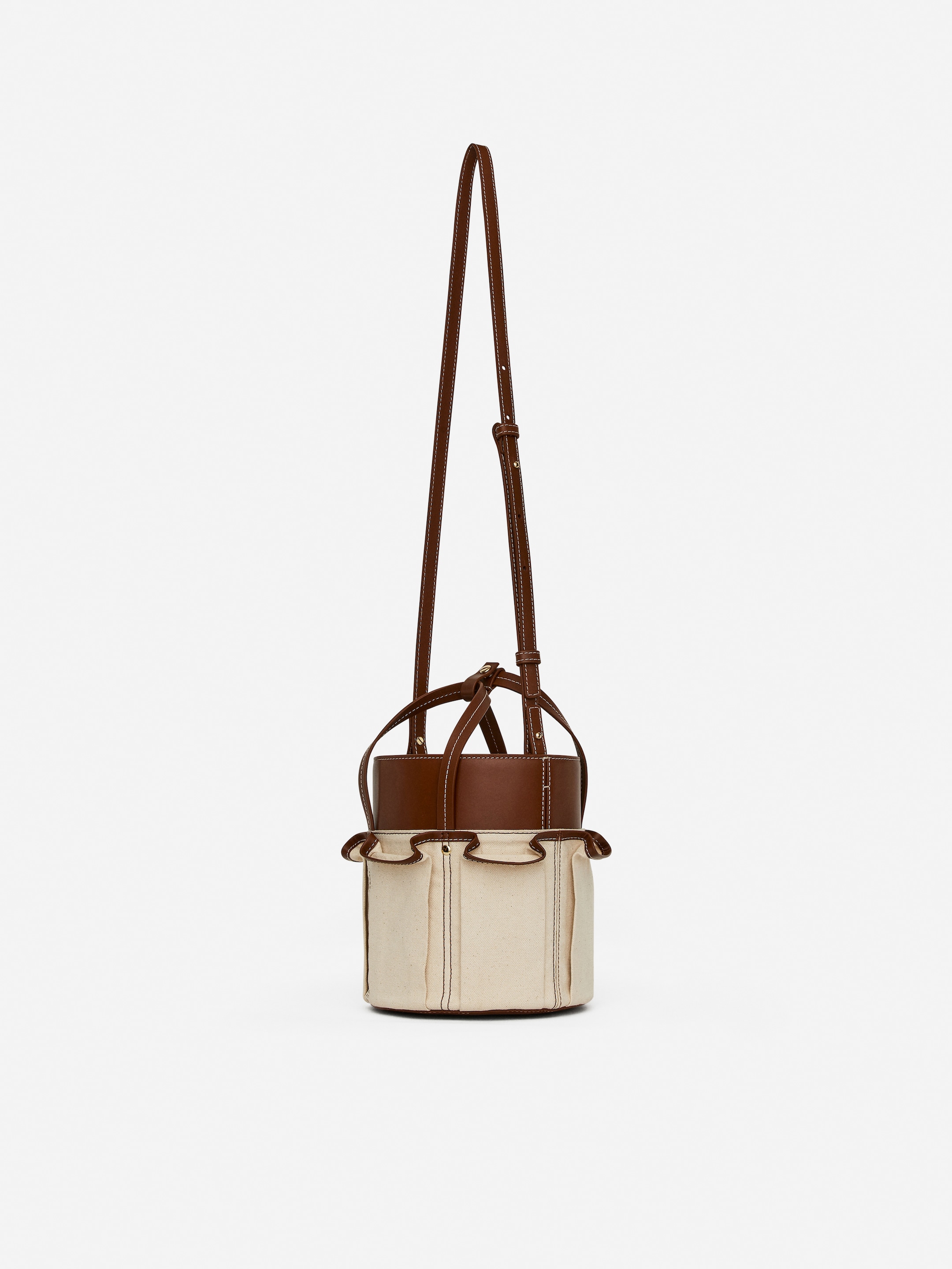 Borsa a secchiello 2-in-1 - Marrone/Beige - Women - StillMedia/DescriptiveStillLife - 3