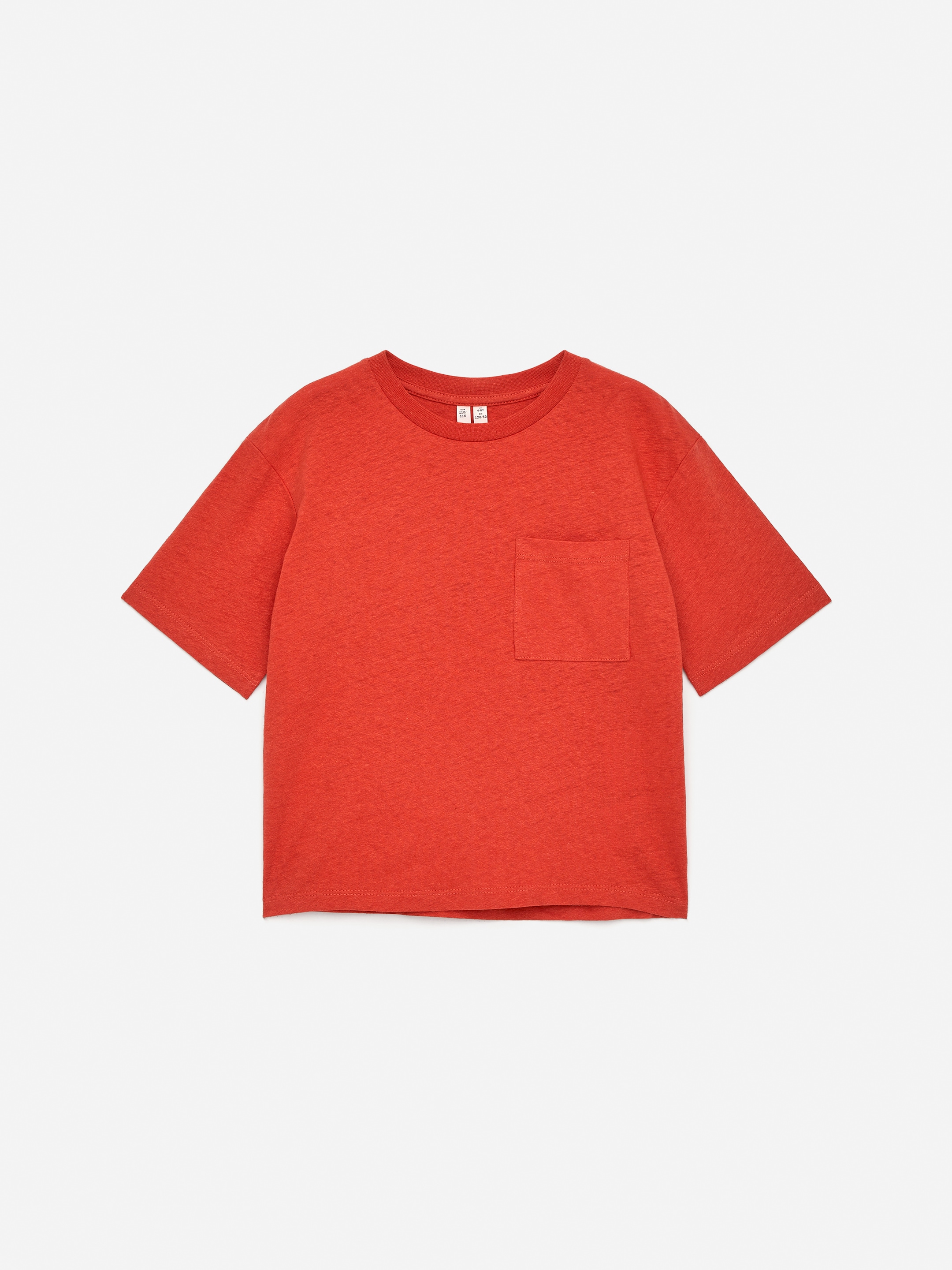 Cotton Linnen T-Shirt - Red - Regular fit - Children - StillMedia/DescriptiveStillLife - 1