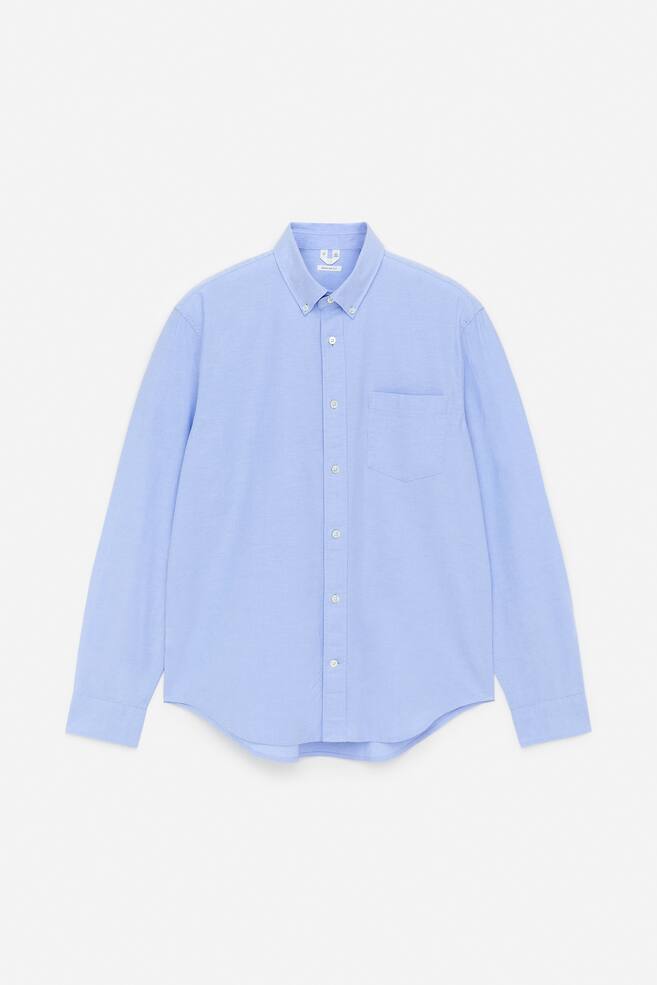 Regular Oxford Shirt - Light Blue/Peach/Sage/Cream/Blue/Striped/Light Grey/White - 1