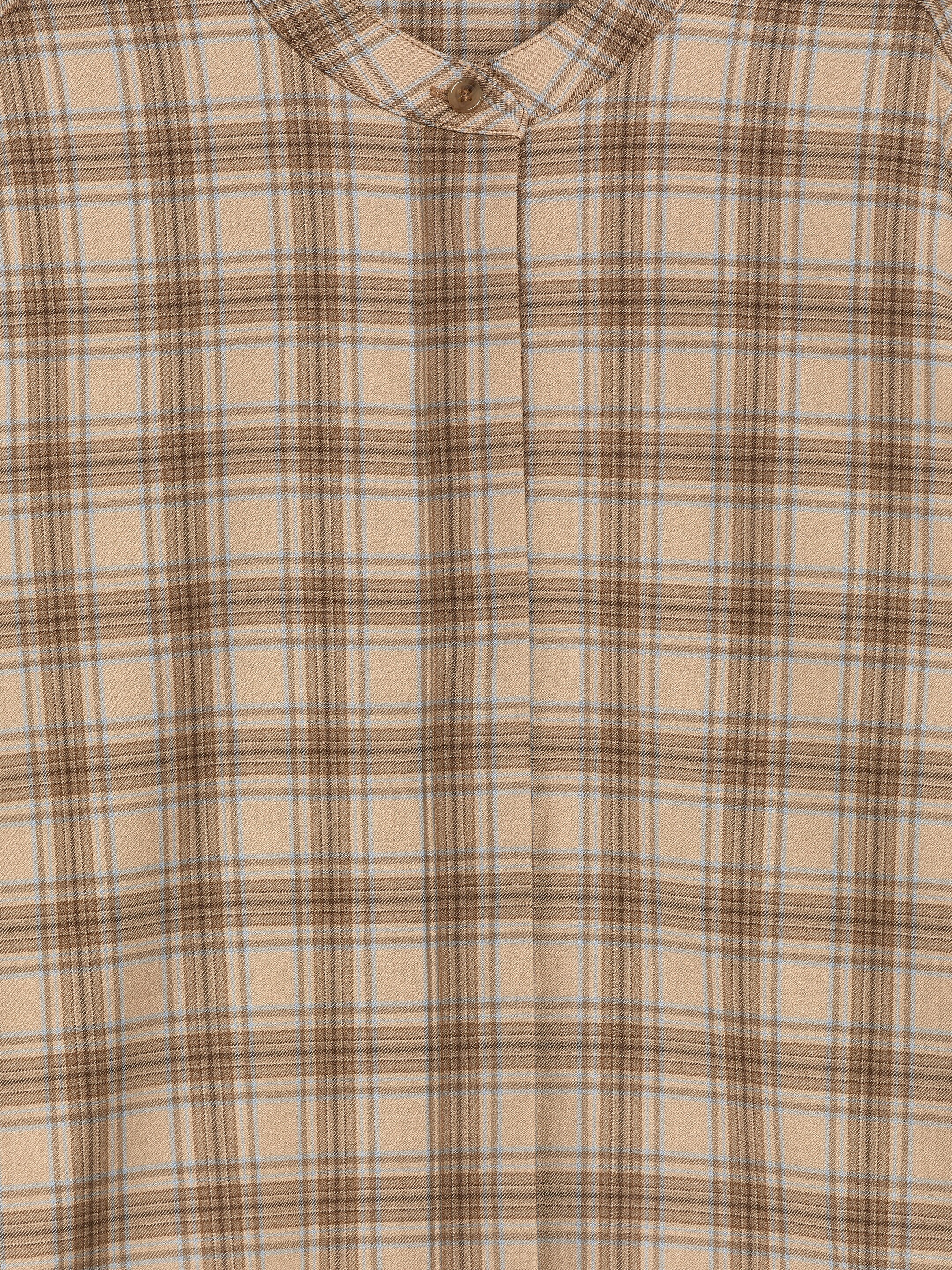 Se større billede: Skjorte med opretstående krave - Beige/ternet - DAME | H&M DK 2