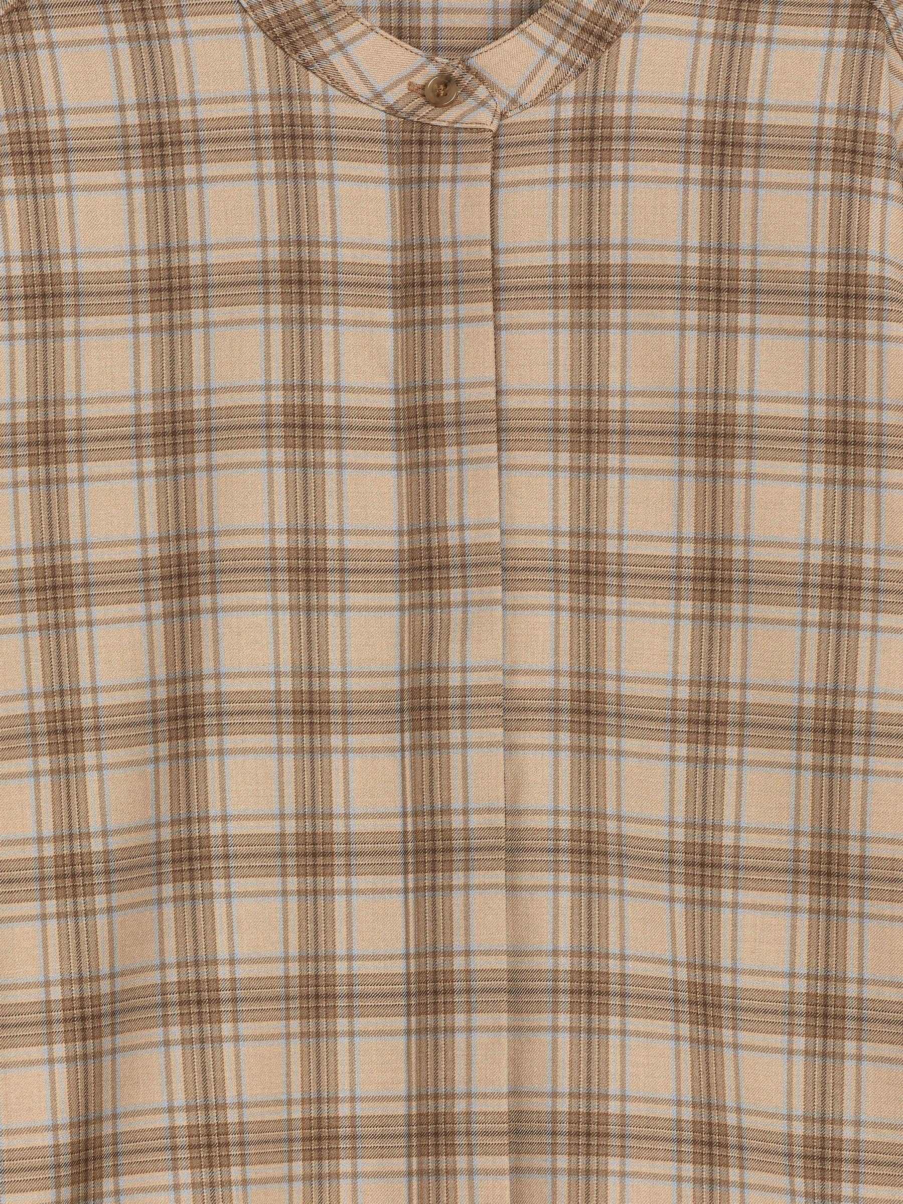 Koszula ze stójką - Beżowy/Kratka - Fason normalny - Women - StillMedia/DescriptiveDetail - 1