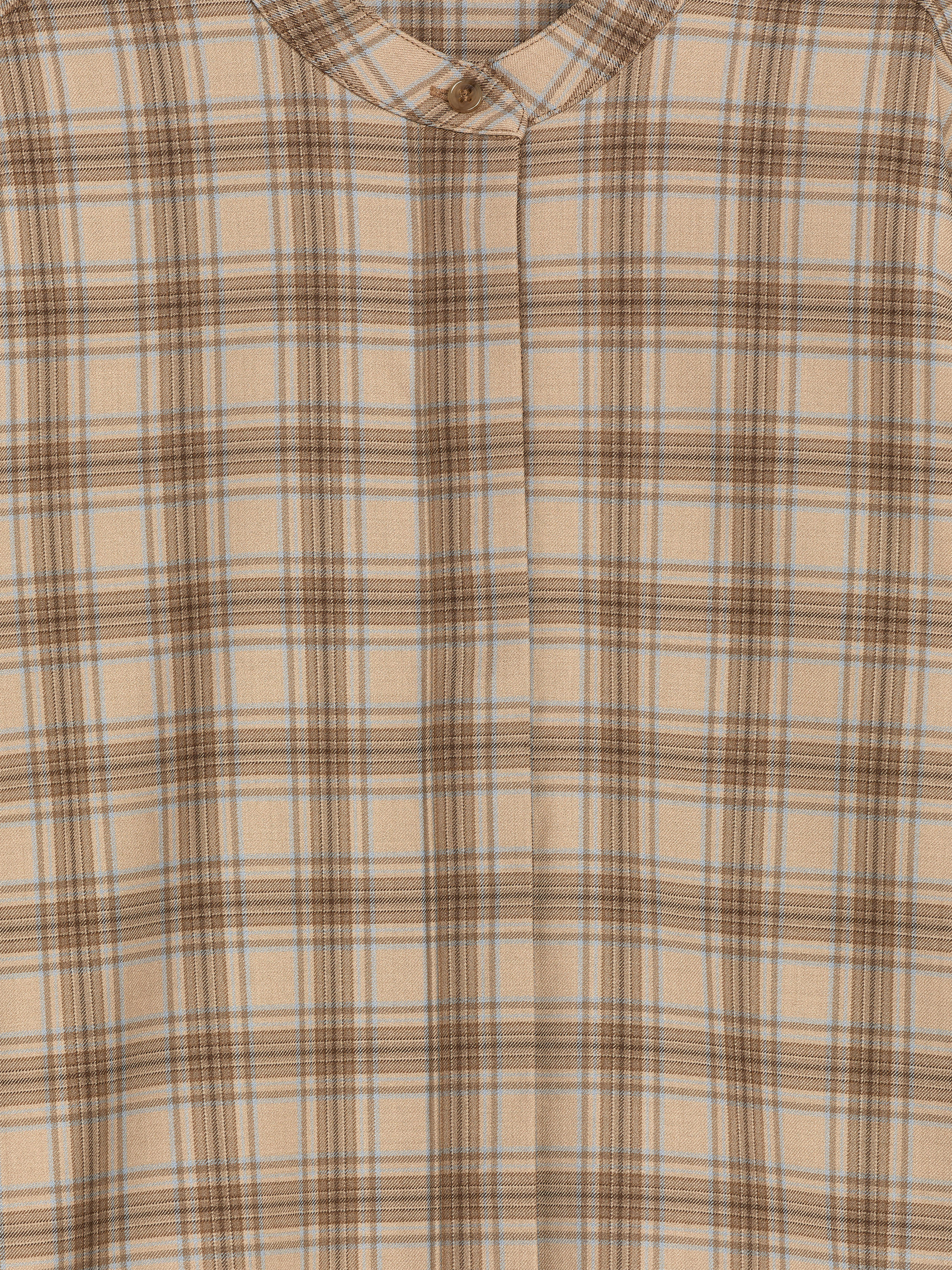 Stand- Collar Shirt - Beige/Checkered - Regular fit - Women - StillMedia/DescriptiveDetail - 1
