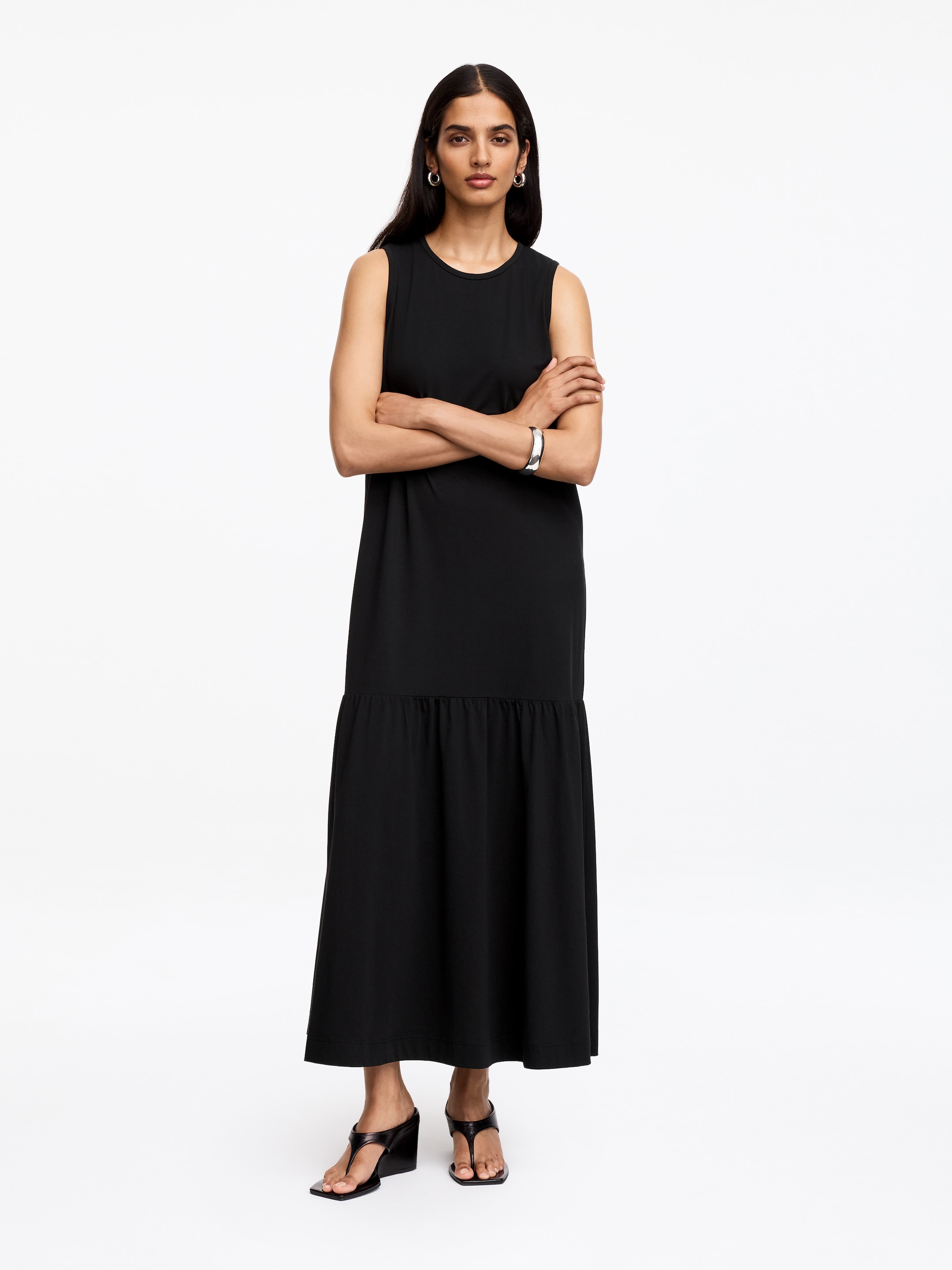 Sleeveless Midi Dress-#272627-19709