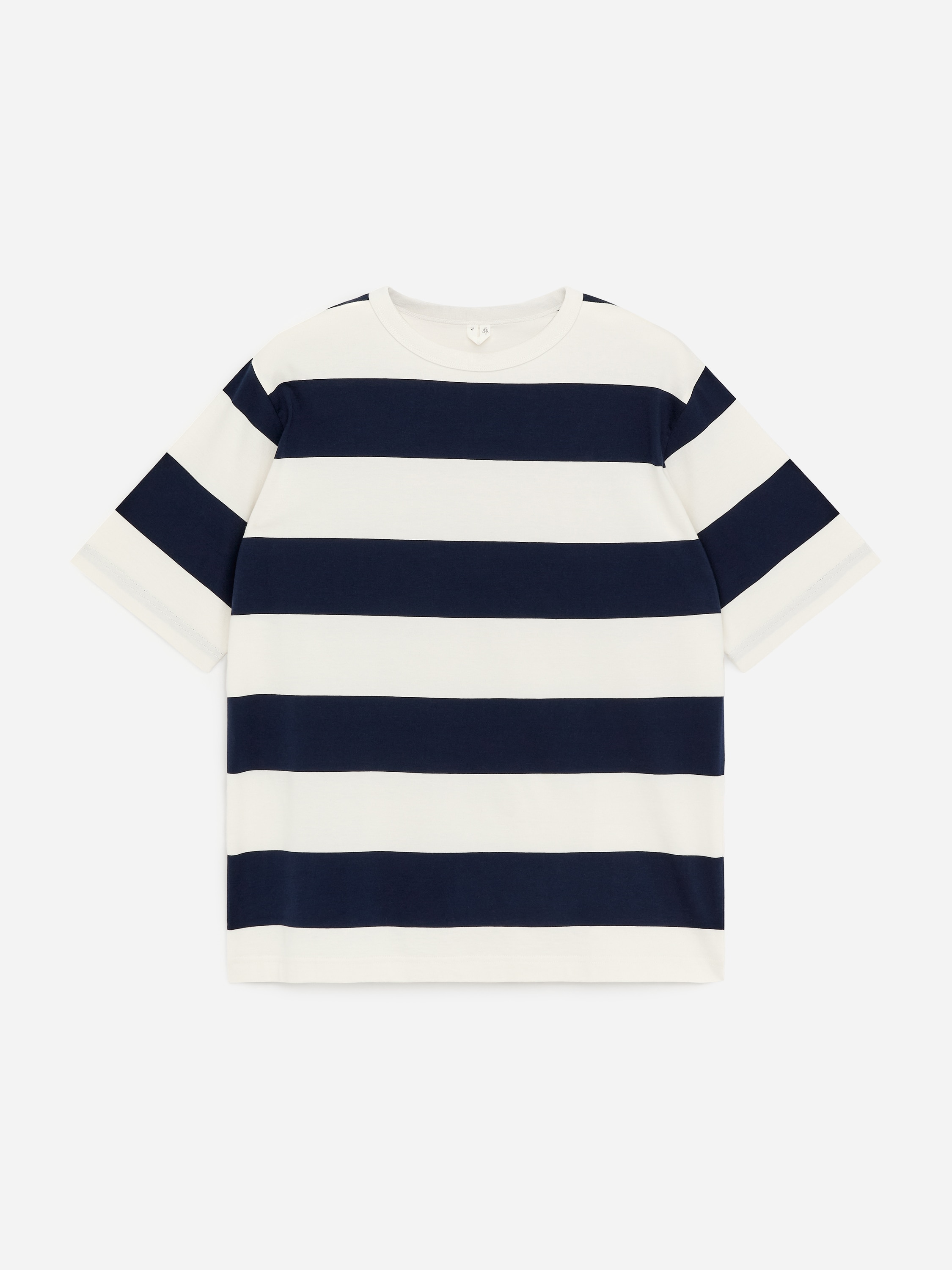 Camiseta de algodón holgada - Azul/blanco/Verde/blanco