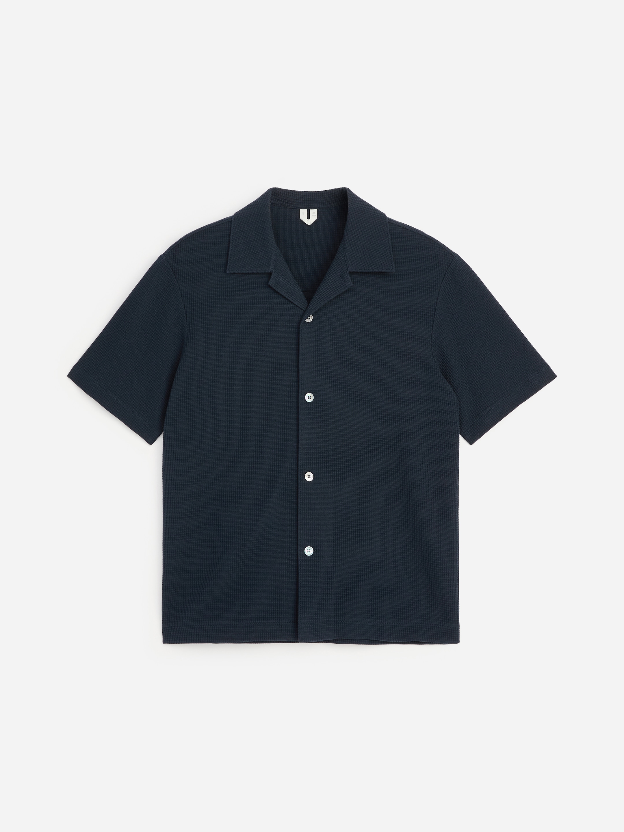 Camisa de punto gofrado - Azul oscuro - Corte estándar - Men - StillMedia/DescriptiveStillLife - 1