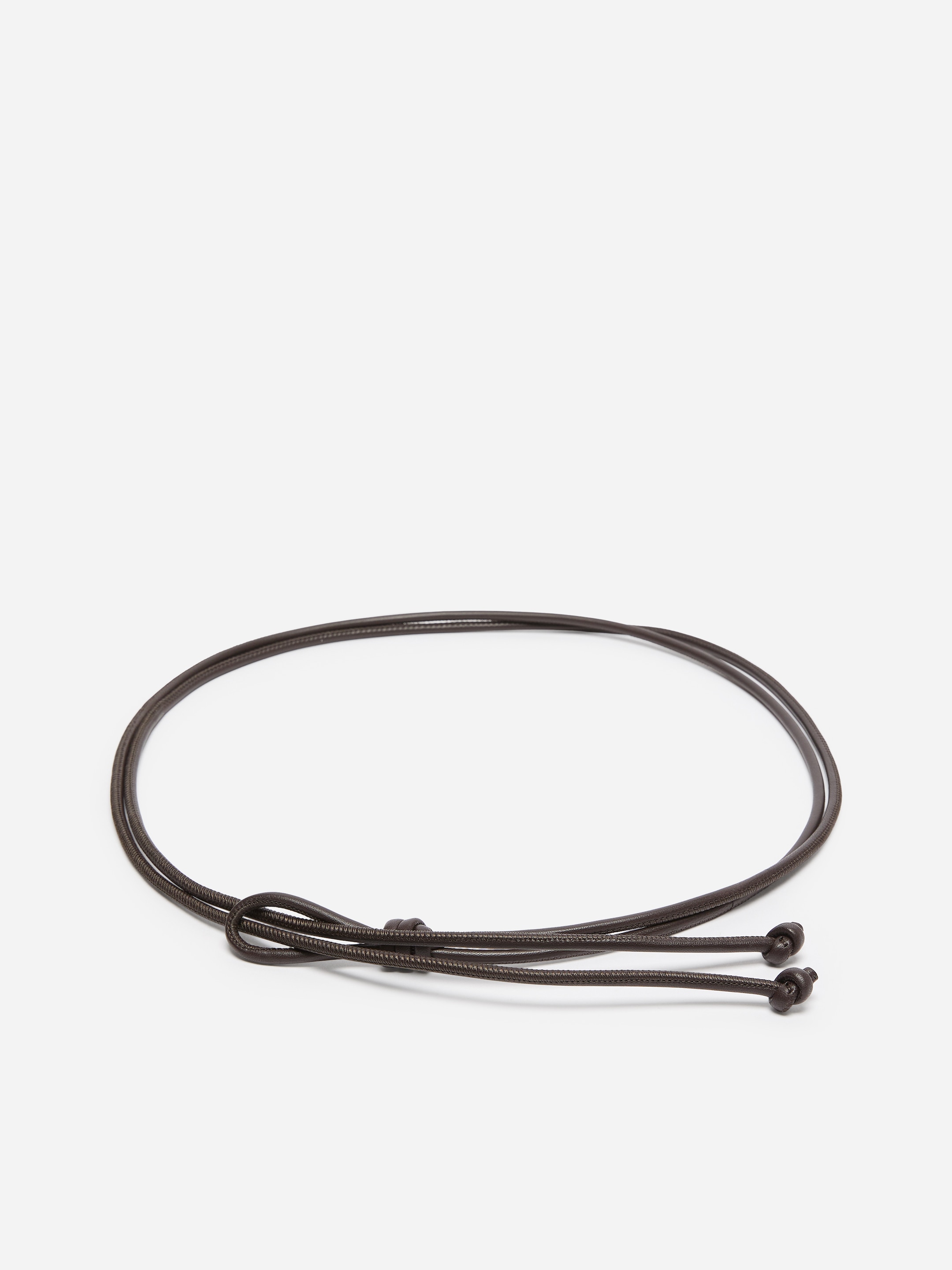Ceinture nouée en cuir-Brown-20675