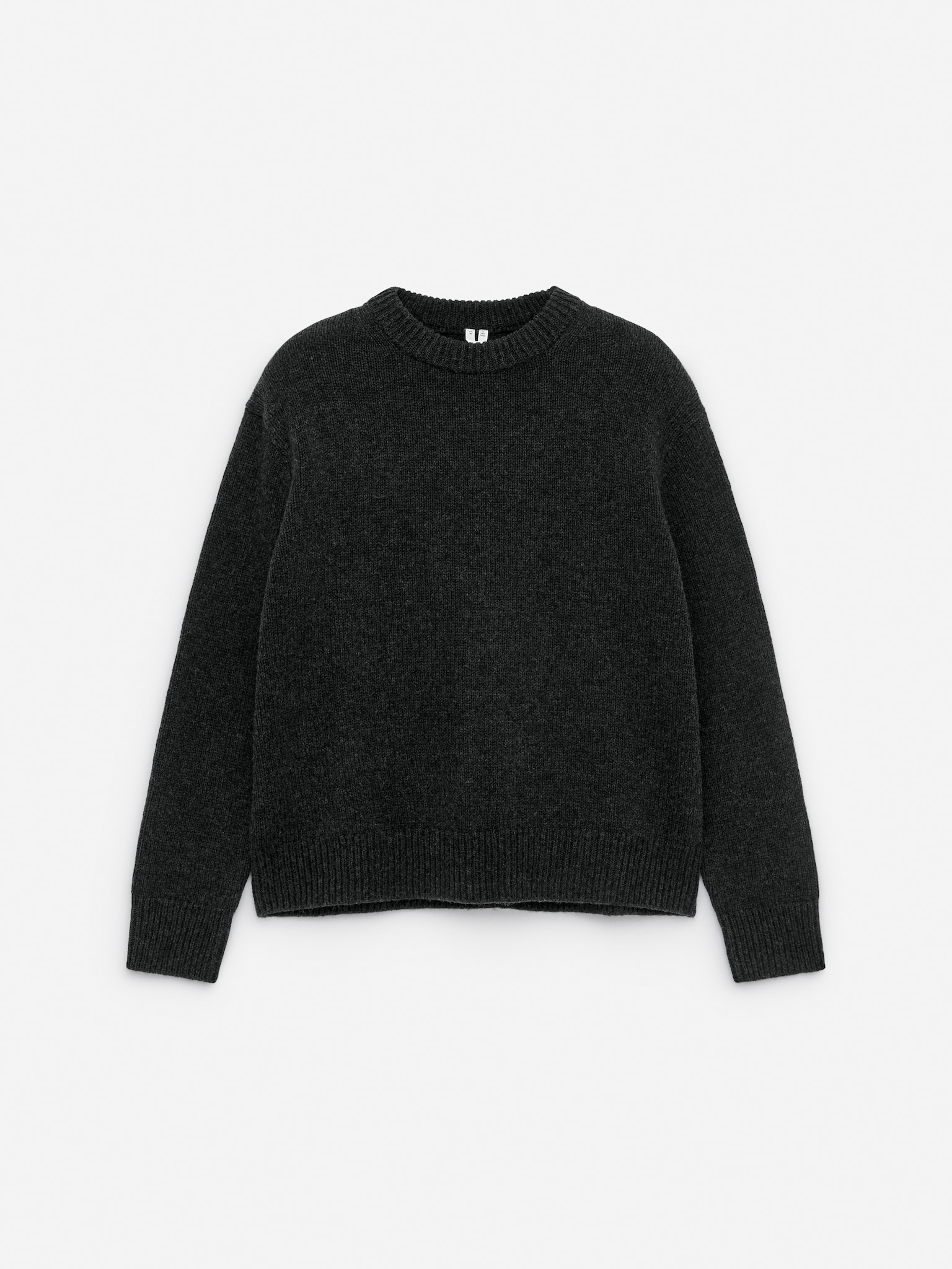 Heavy Knit Wool Jumper - Charcoal Melange/Light Grey Melange/Dark Brown/Dark Blue/Beige Melange/Off White/Mid Blue - 2