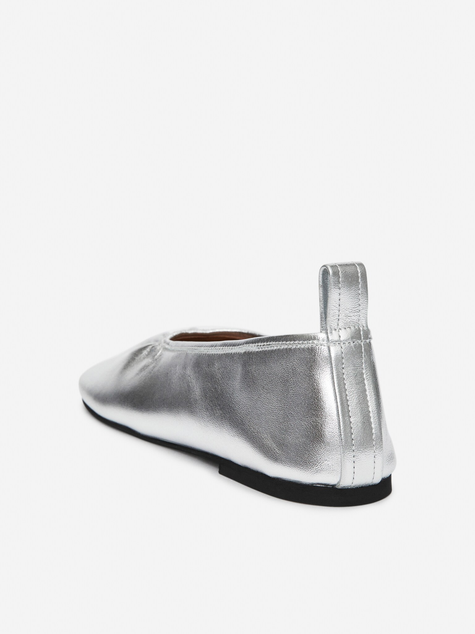 Ballerines en cuir - Argent - 4